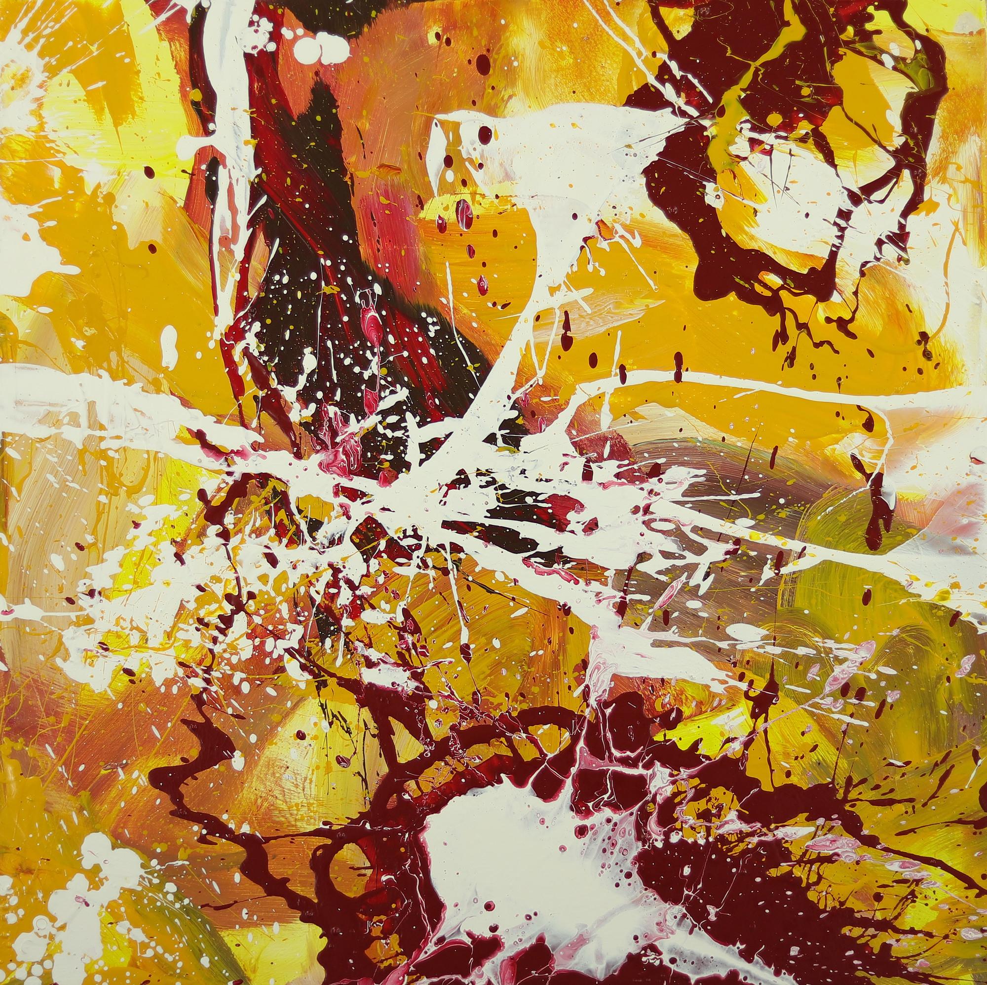 Abstraktes Gemälde handgemalt auf Leinwand Action Painting Modern Art