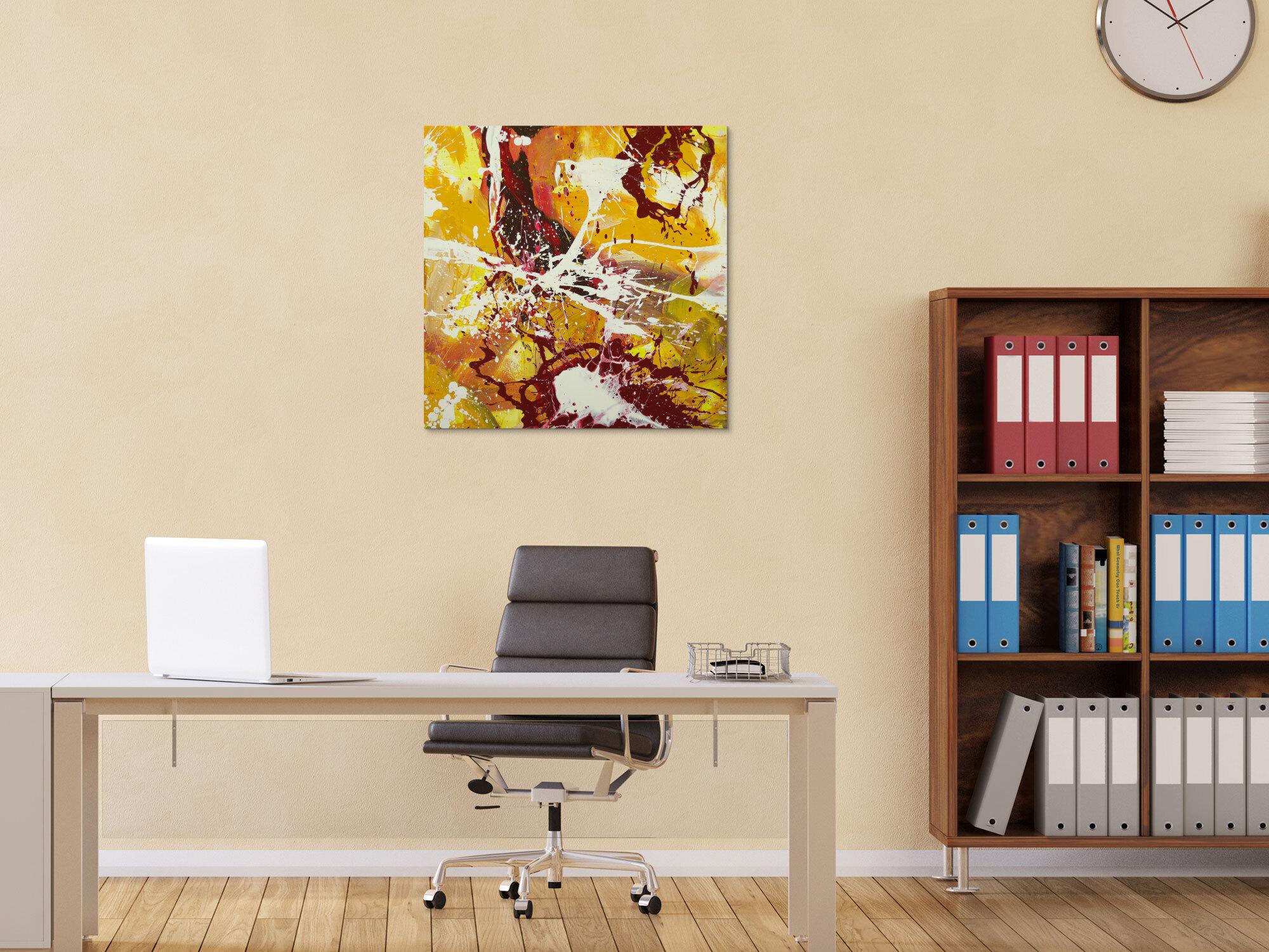 Abstraktes Gemälde handgemalt auf Leinwand Action Painting Modern Art