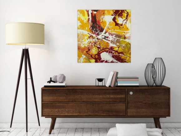 Abstraktes Gemälde handgemalt auf Leinwand Action Painting Modern Art