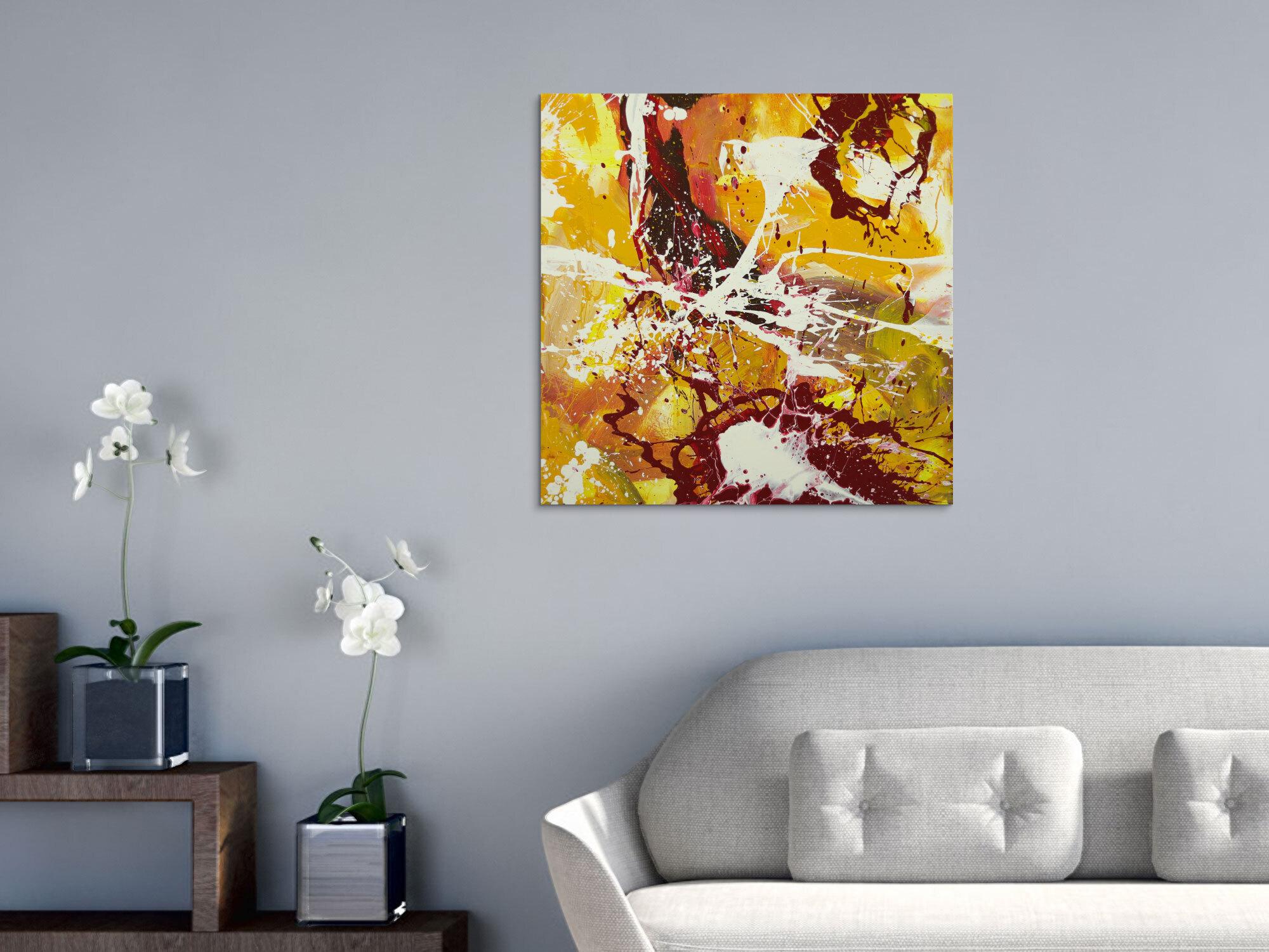 Abstraktes Gemälde handgemalt auf Leinwand Action Painting Modern Art