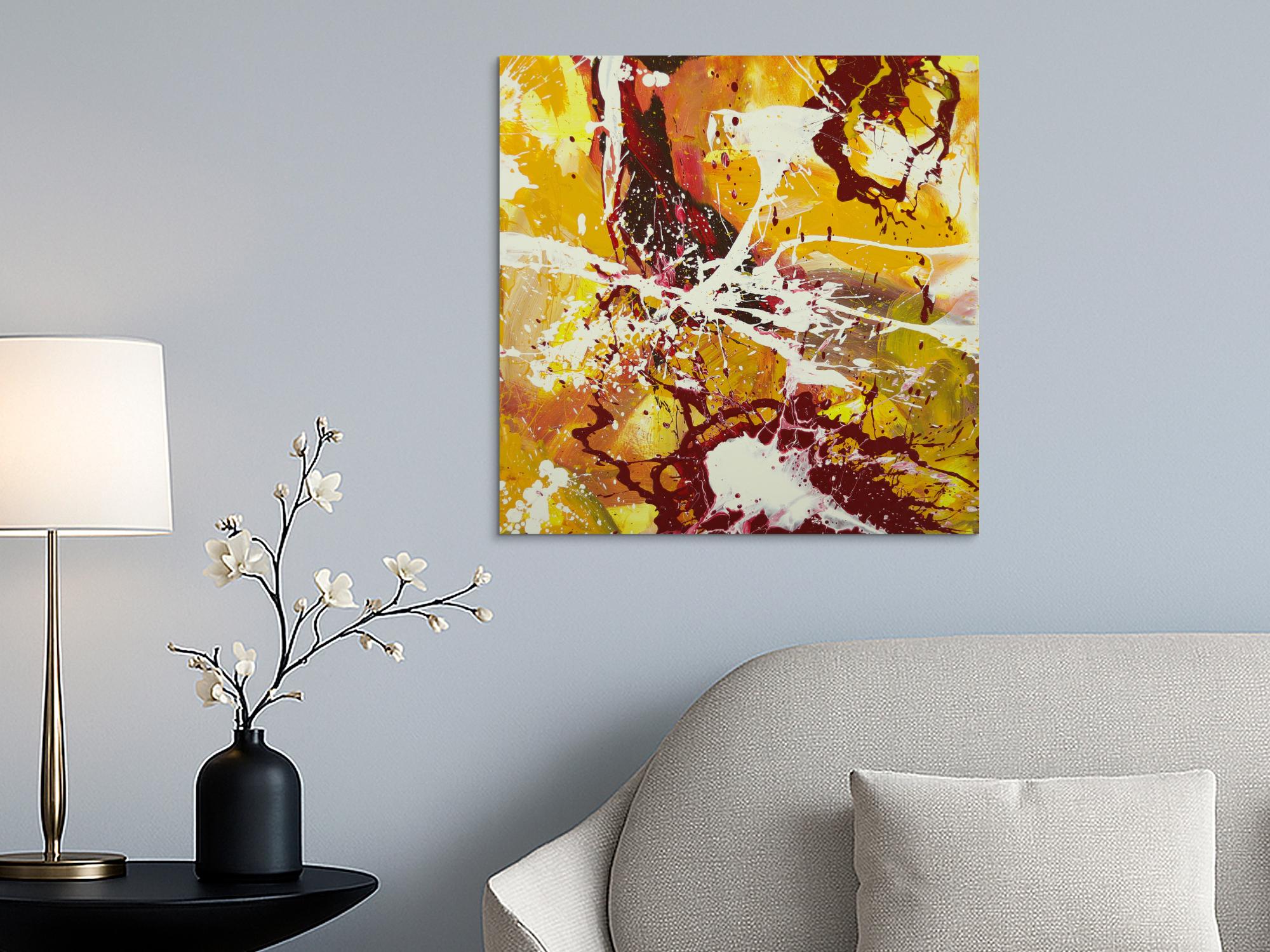 Abstraktes Gemälde handgemalt auf Leinwand Action Painting Modern Art