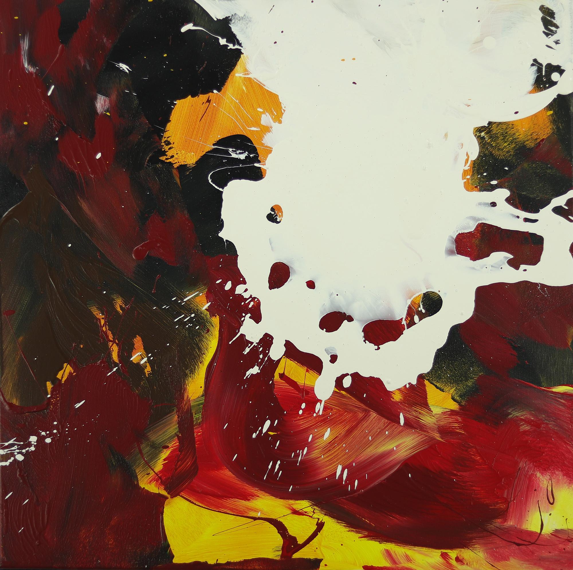 Abstraktes Gemälde handgemalt auf Leinwand Action Painting Modern Art