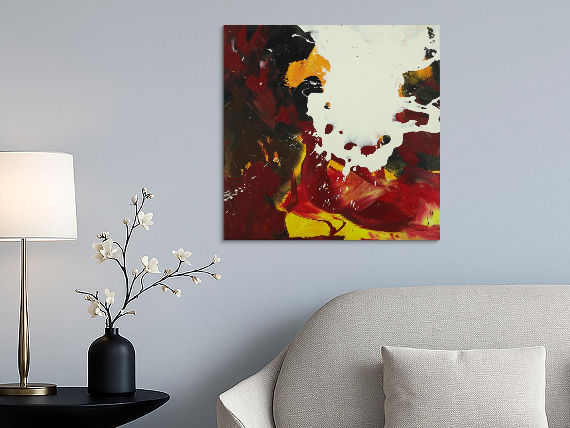 Abstraktes Gemälde handgemalt auf Leinwand Action Painting Modern Art