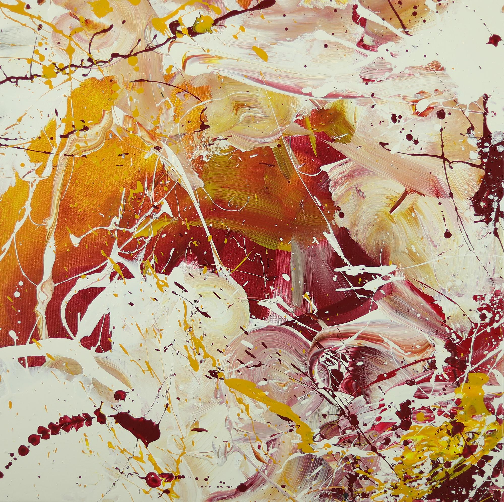 Abstraktes Gemälde handgemalt auf Leinwand Action Painting Modern Art