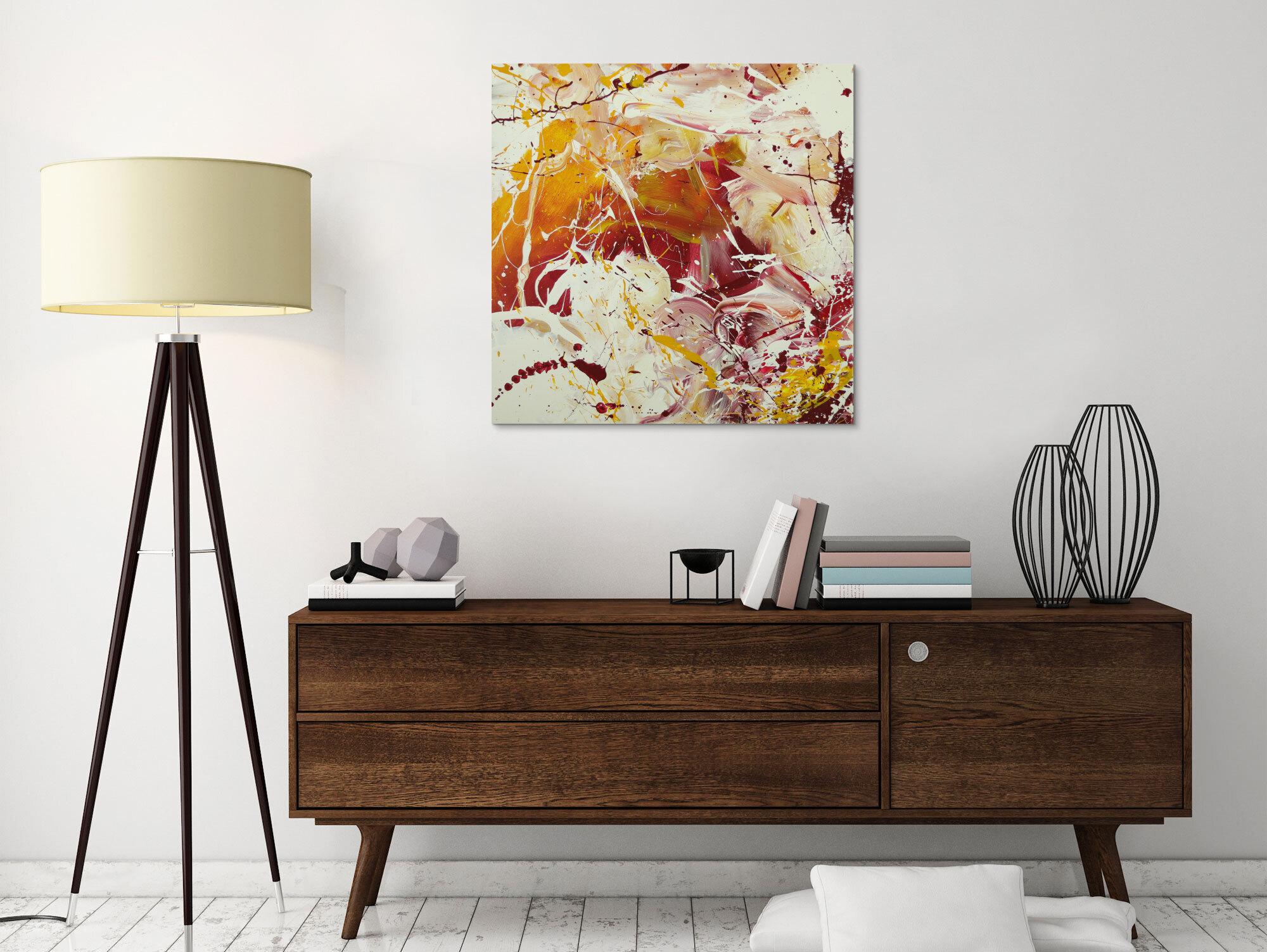 Abstraktes Gemälde handgemalt auf Leinwand Action Painting Modern Art