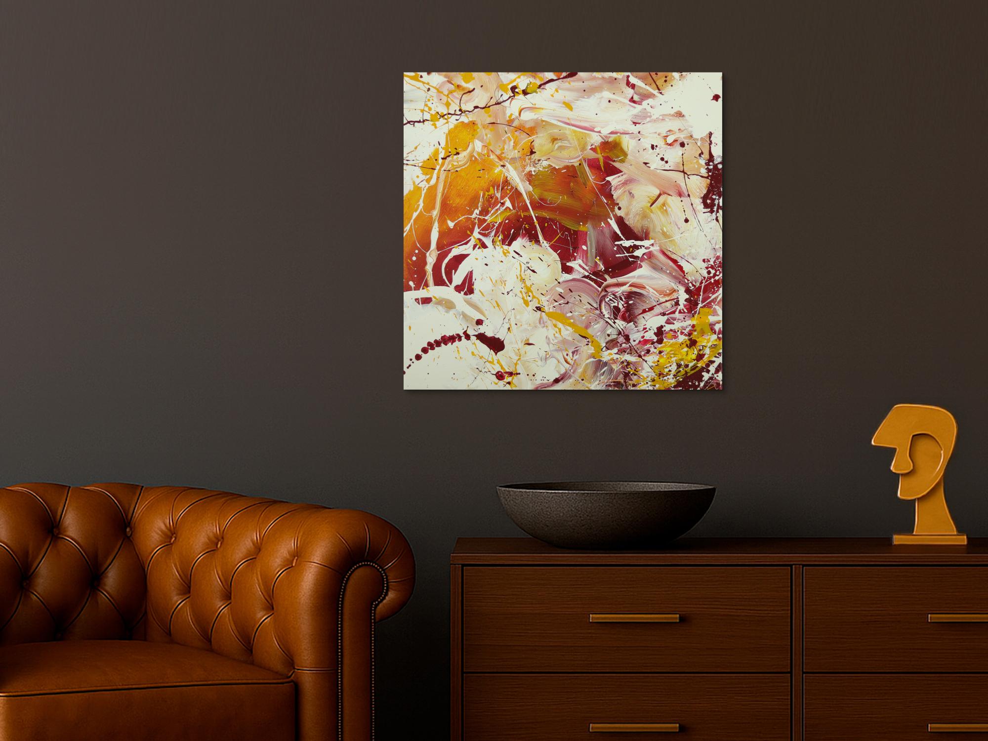 Abstraktes Gemälde handgemalt auf Leinwand Action Painting Modern Art