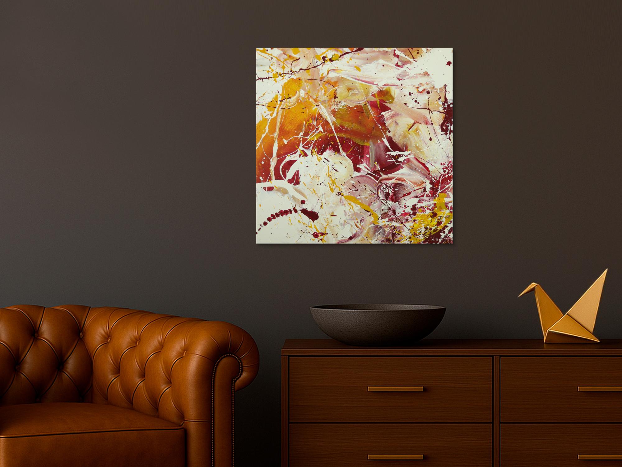 Abstraktes Gemälde handgemalt auf Leinwand Action Painting Modern Art