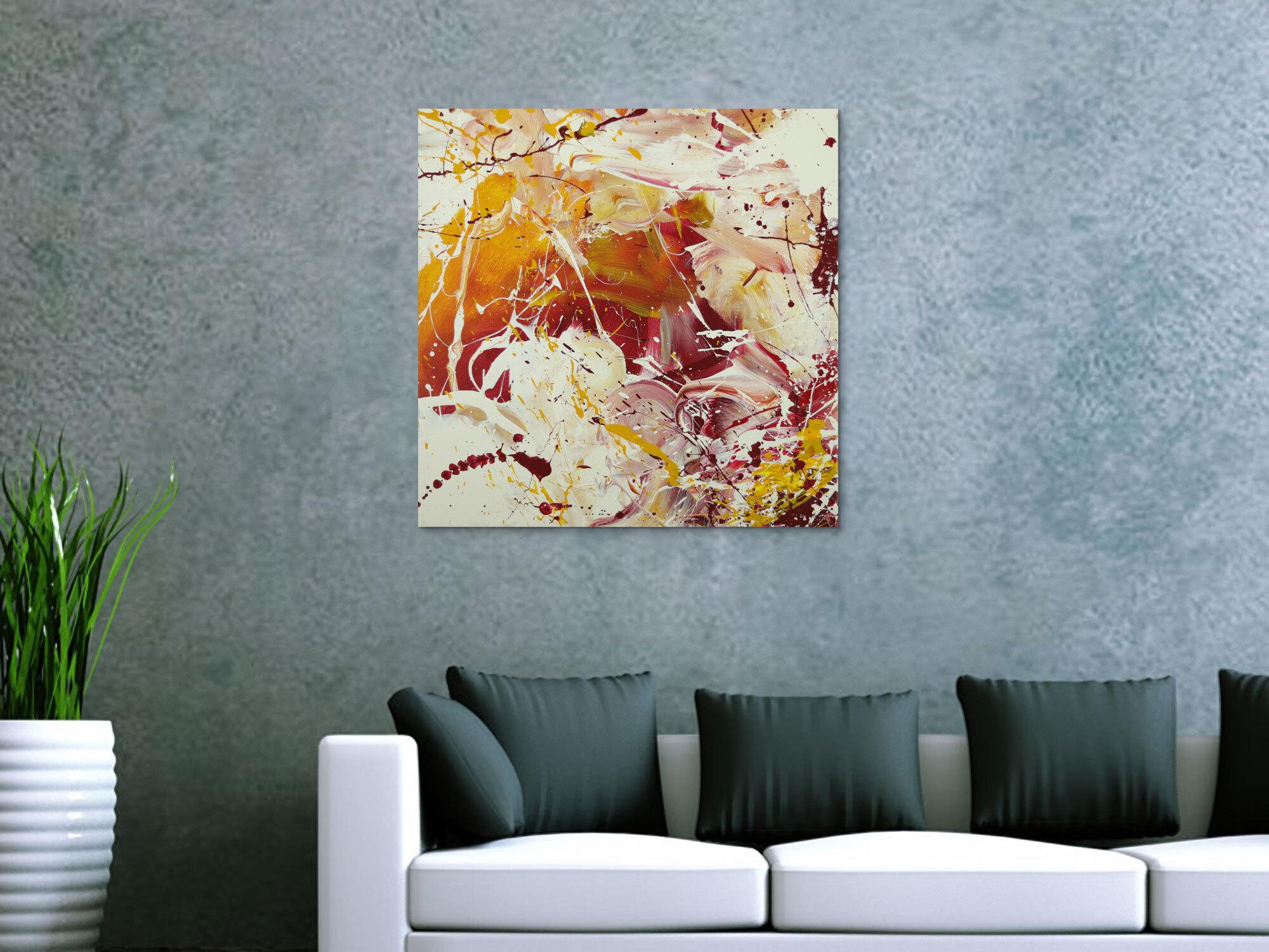 Abstraktes Gemälde handgemalt auf Leinwand Action Painting Modern Art