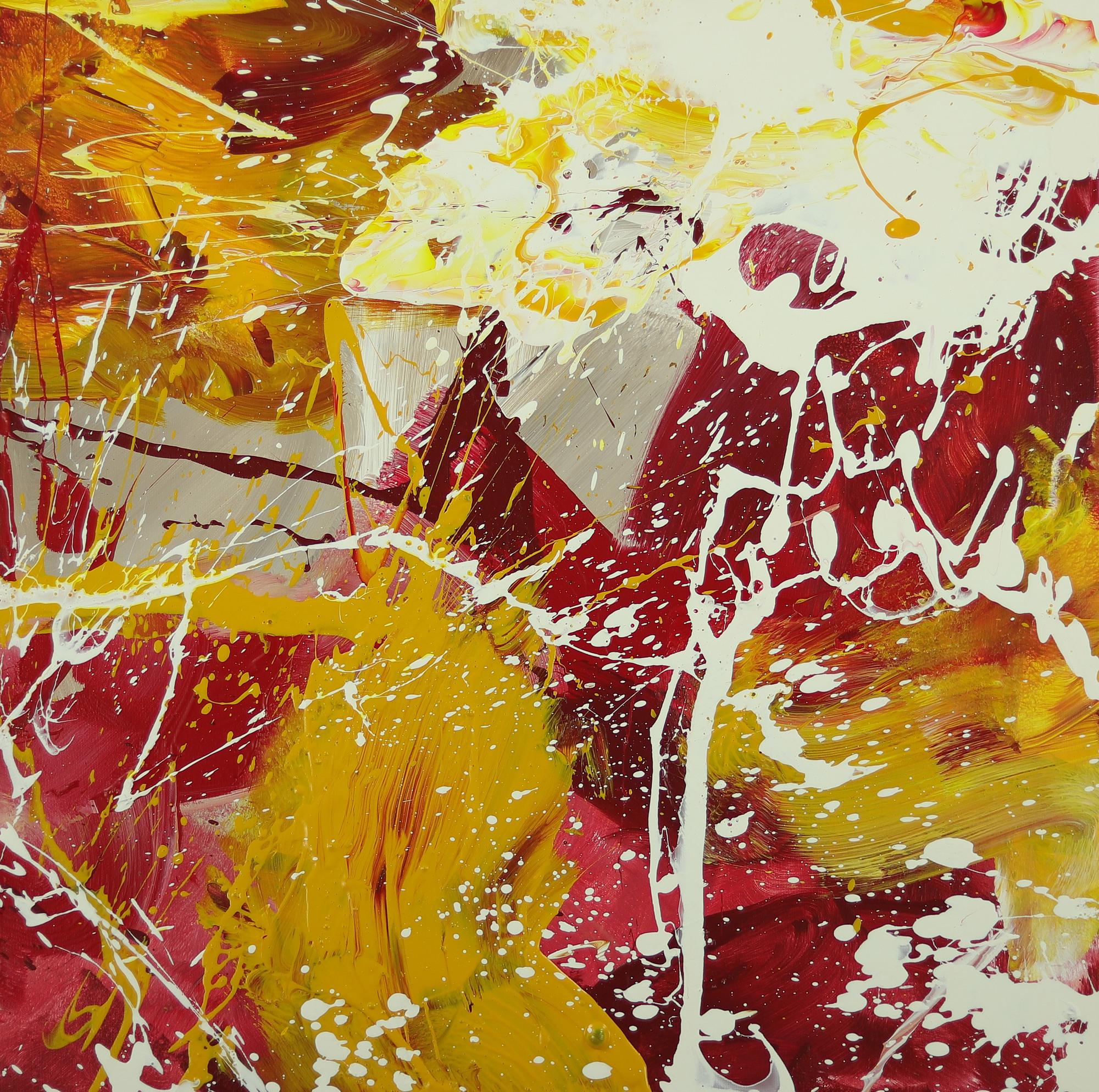 Abstraktes Gemälde handgemalt auf Leinwand Action Painting Modern Art