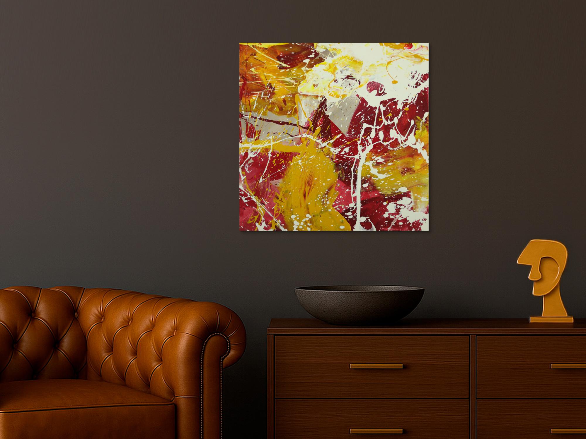 Abstraktes Gemälde handgemalt auf Leinwand Action Painting Modern Art