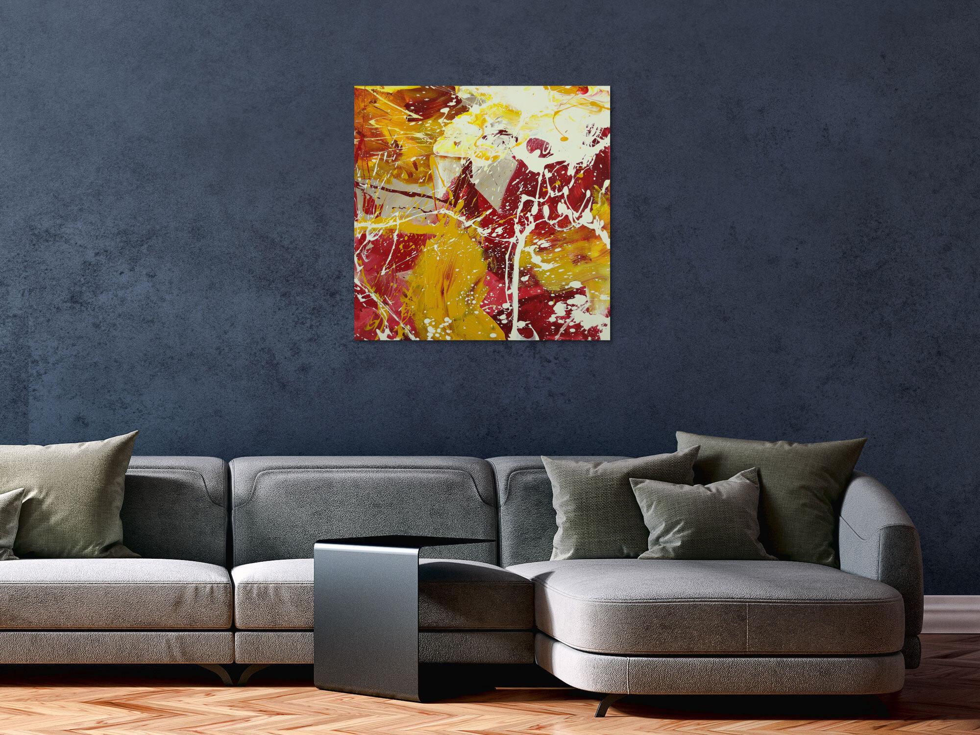 Abstraktes Gemälde handgemalt auf Leinwand Action Painting Modern Art