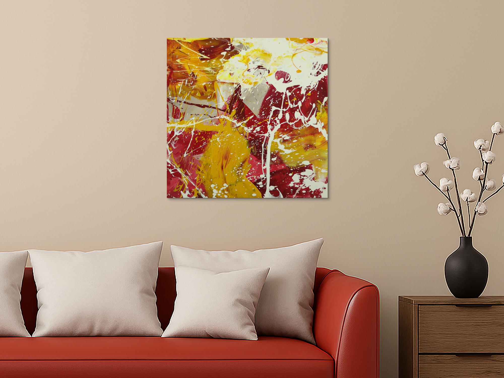 Abstraktes Gemälde handgemalt auf Leinwand Action Painting Modern Art