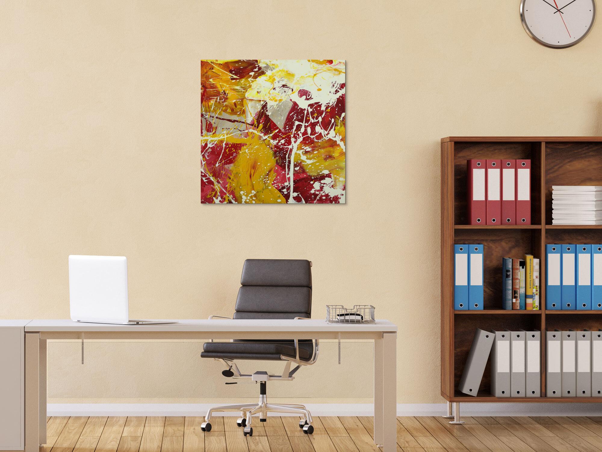 Abstraktes Gemälde handgemalt auf Leinwand Action Painting Modern Art