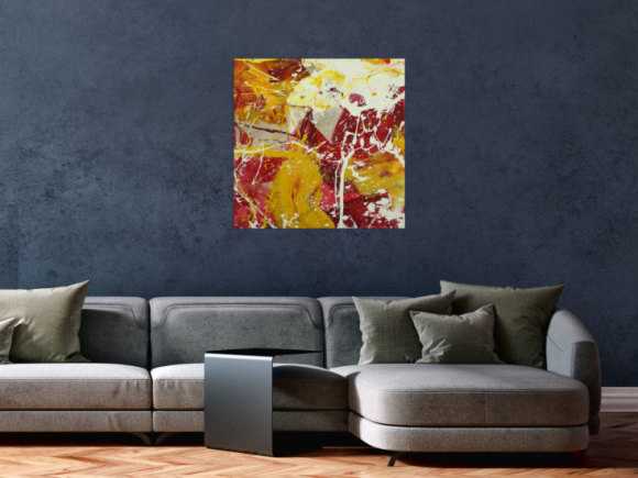 Abstraktes Gemälde handgemalt auf Leinwand Action Painting Modern Art