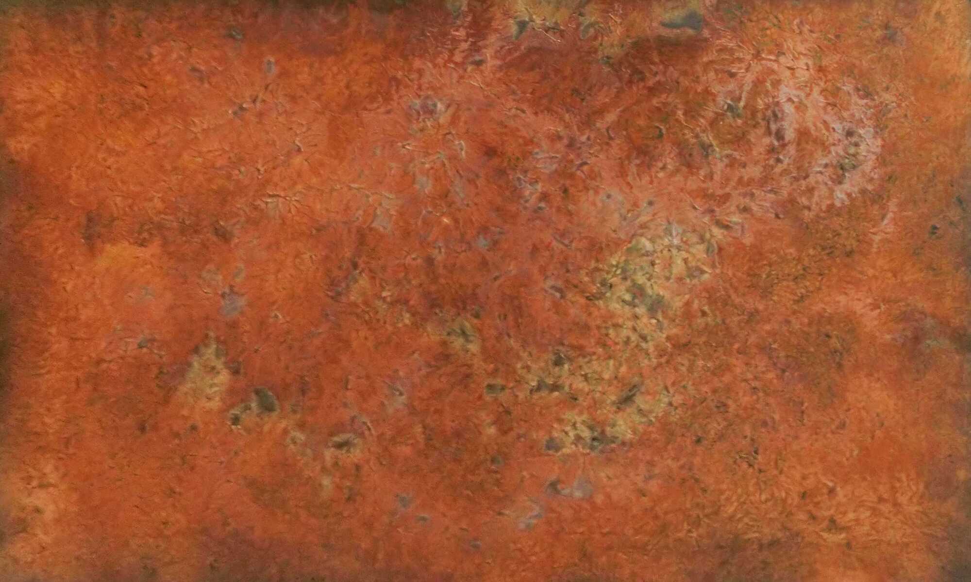 Abstraktes Gemälde aus echtem Rost