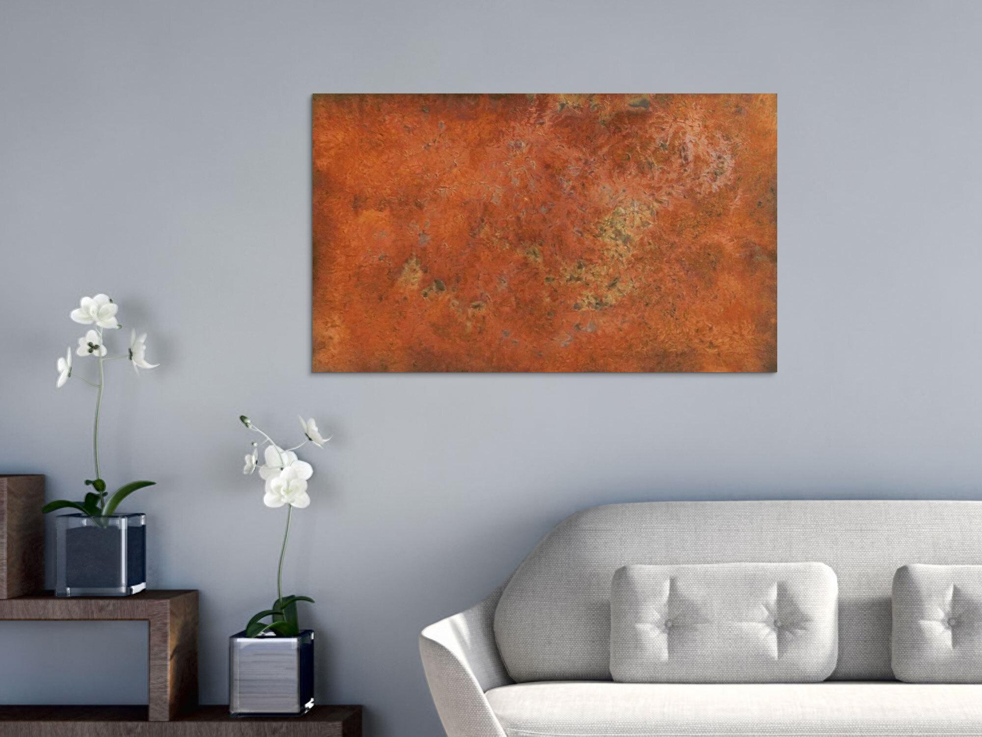 Abstraktes Gemälde aus echtem Rost