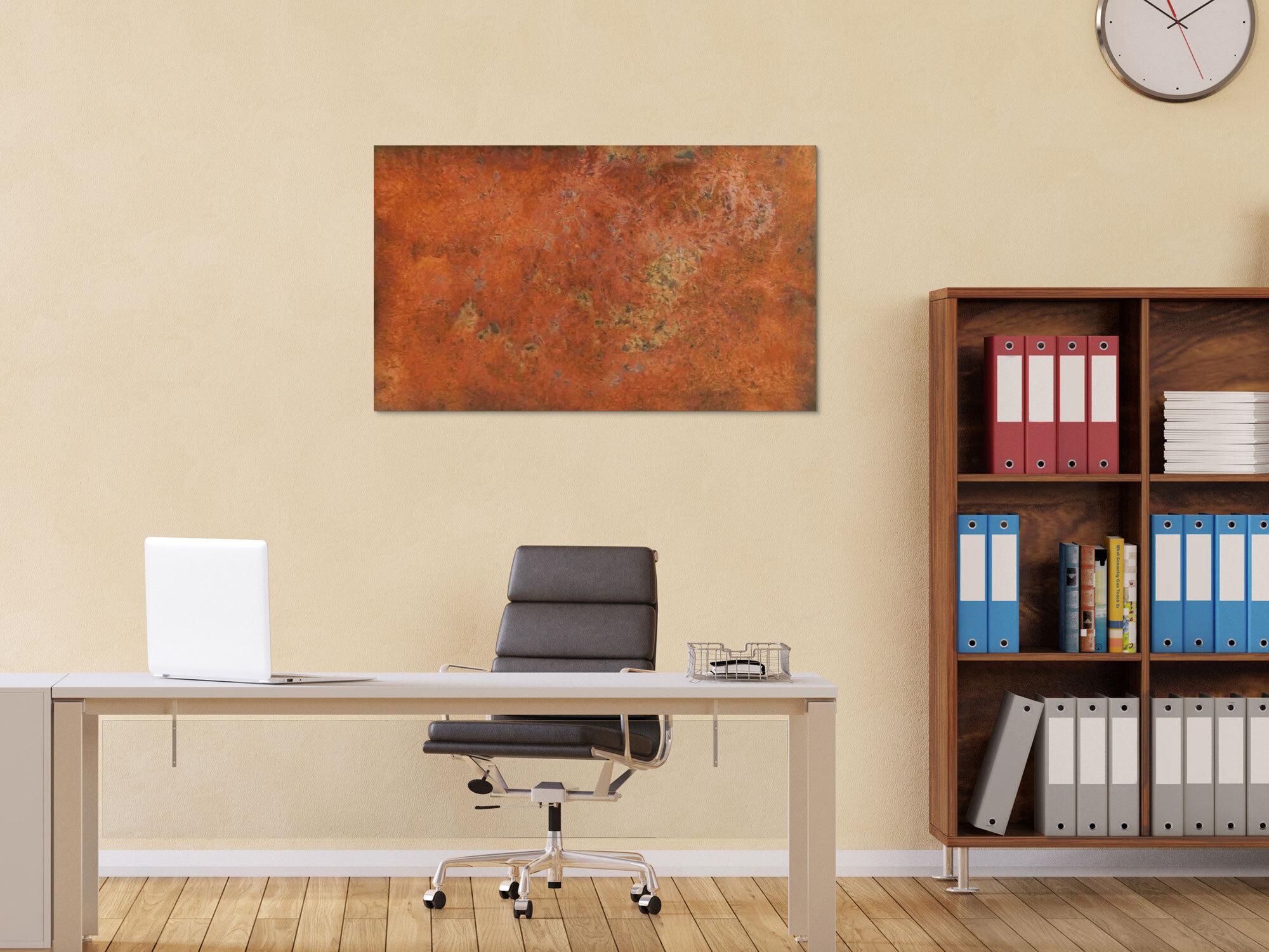 Abstraktes Gemälde aus echtem Rost