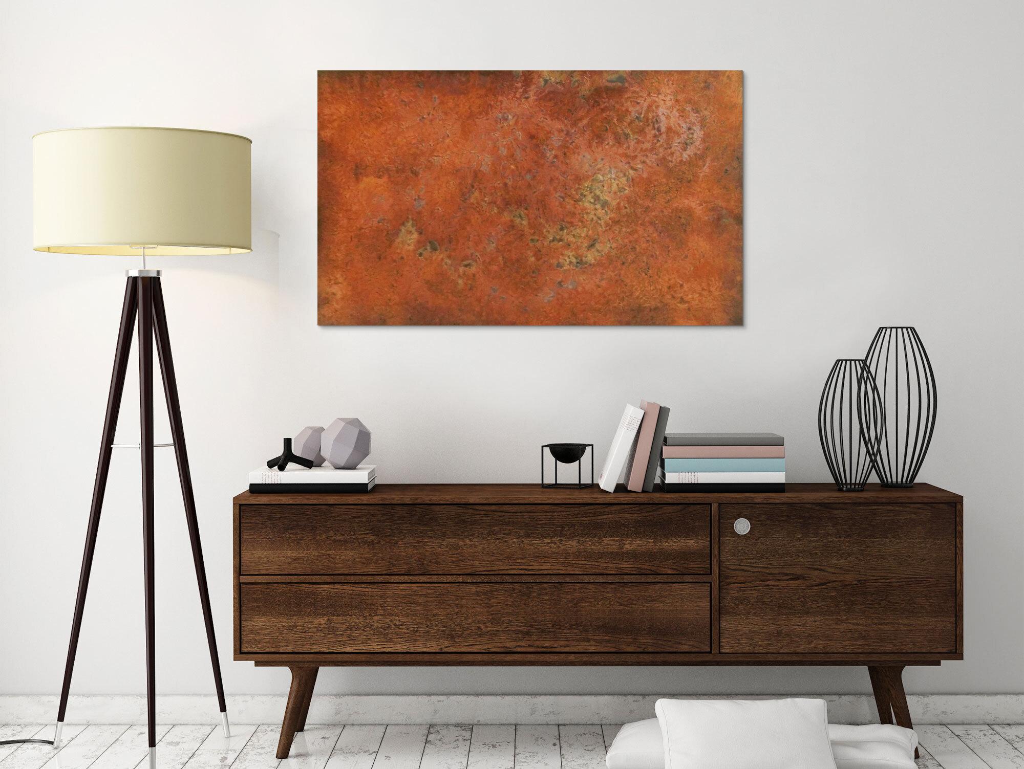 Abstraktes Gemälde aus echtem Rost