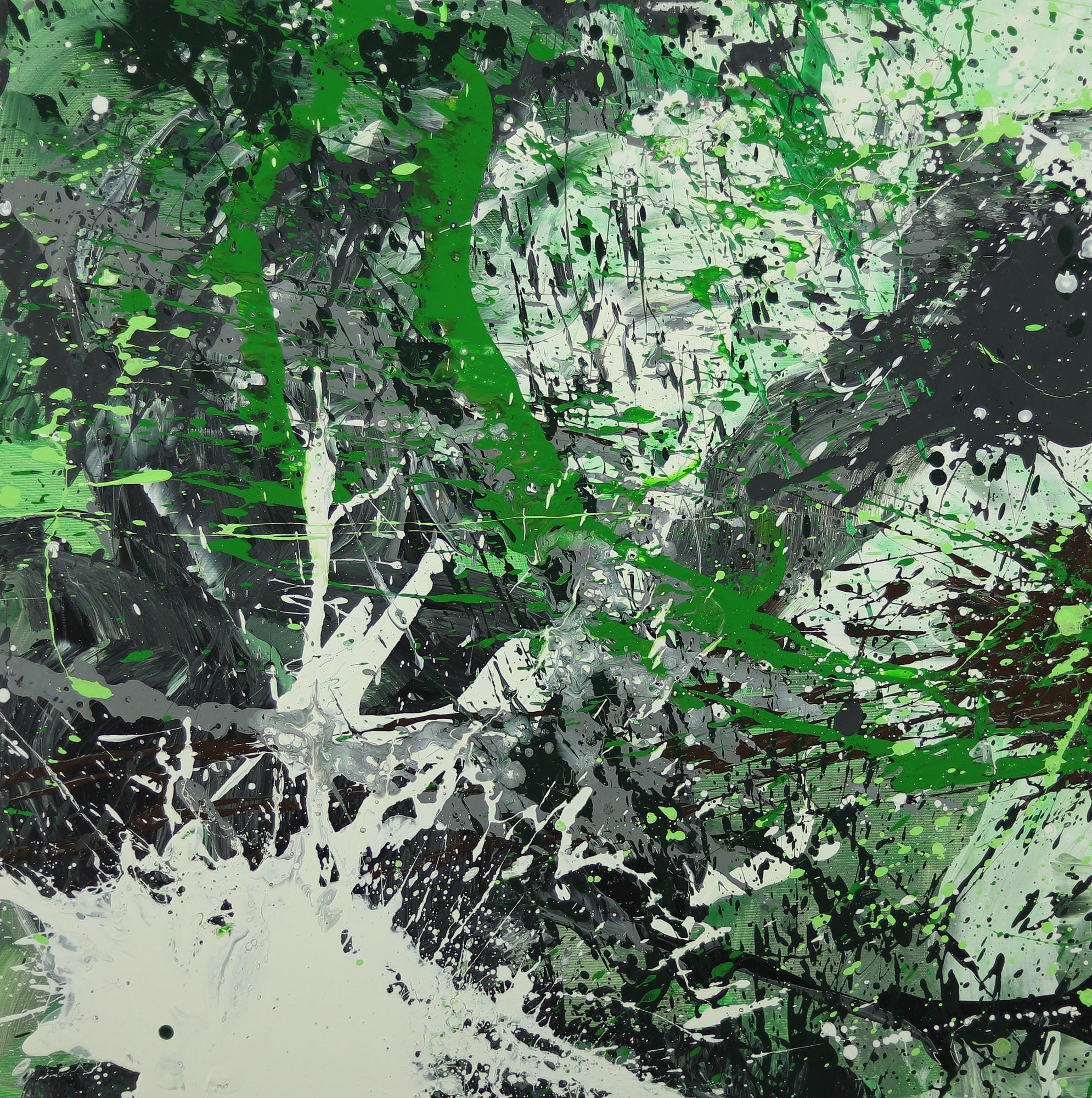 Abstraktes Gemälde handgemalt auf Leinwand Action Painting Modern Art