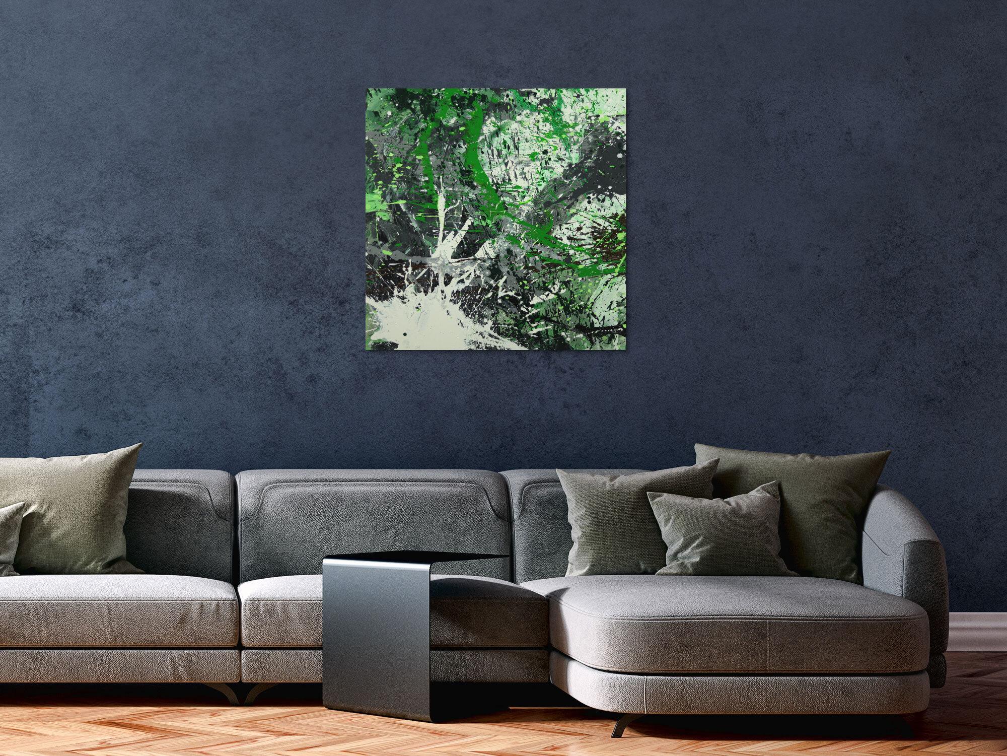 Abstraktes Gemälde handgemalt auf Leinwand Action Painting Modern Art