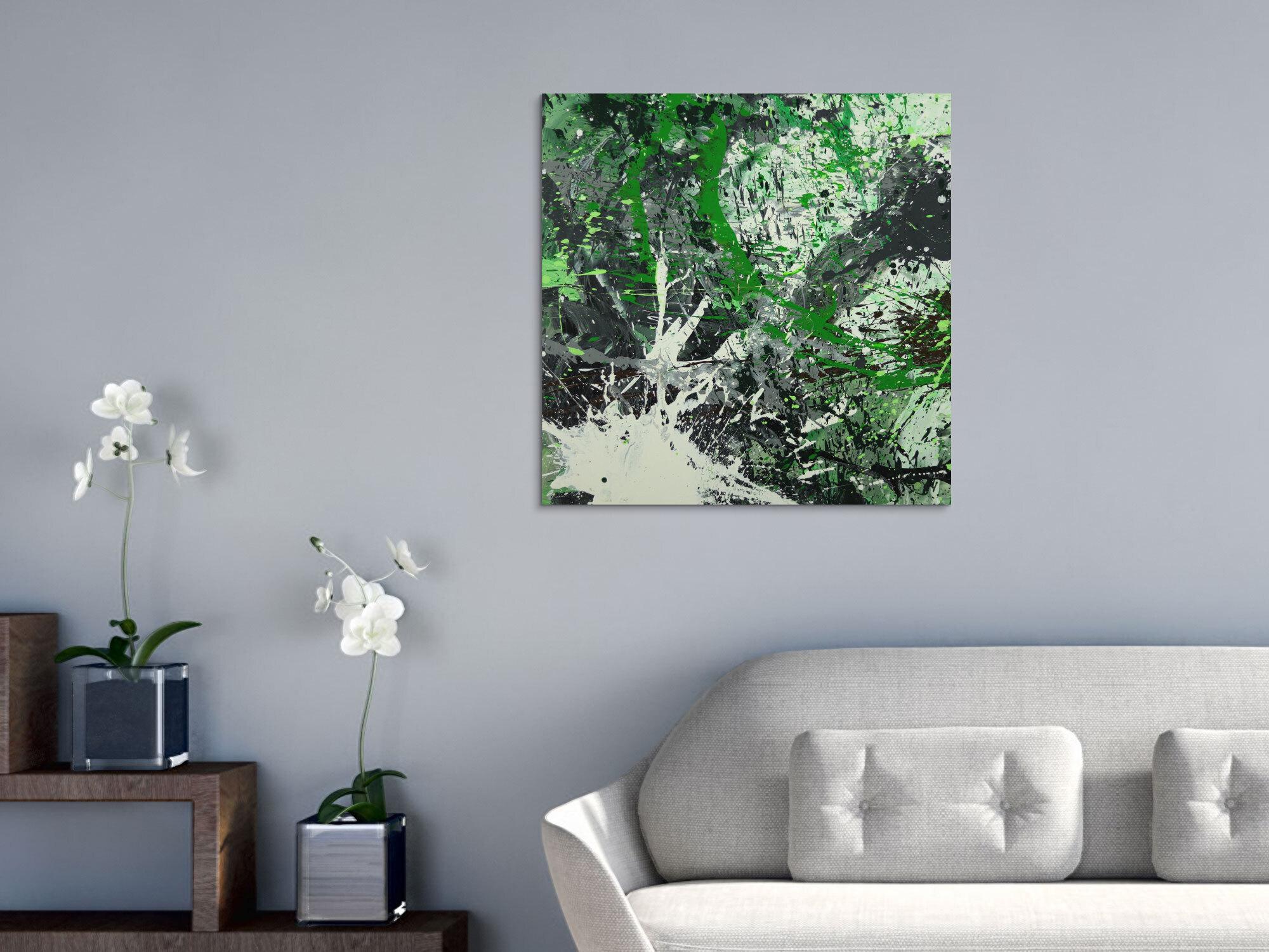 Abstraktes Gemälde handgemalt auf Leinwand Action Painting Modern Art