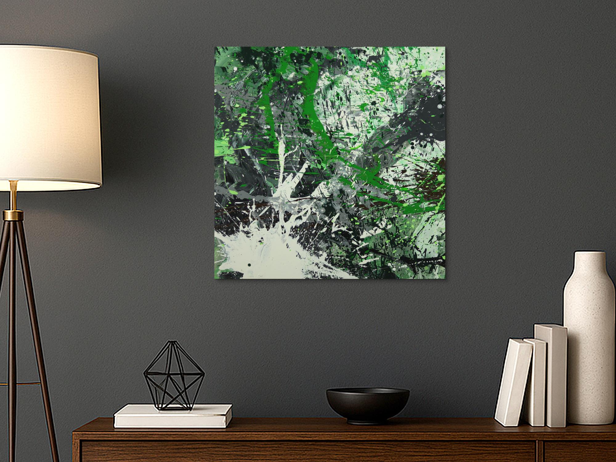 Abstraktes Gemälde handgemalt auf Leinwand Action Painting Modern Art