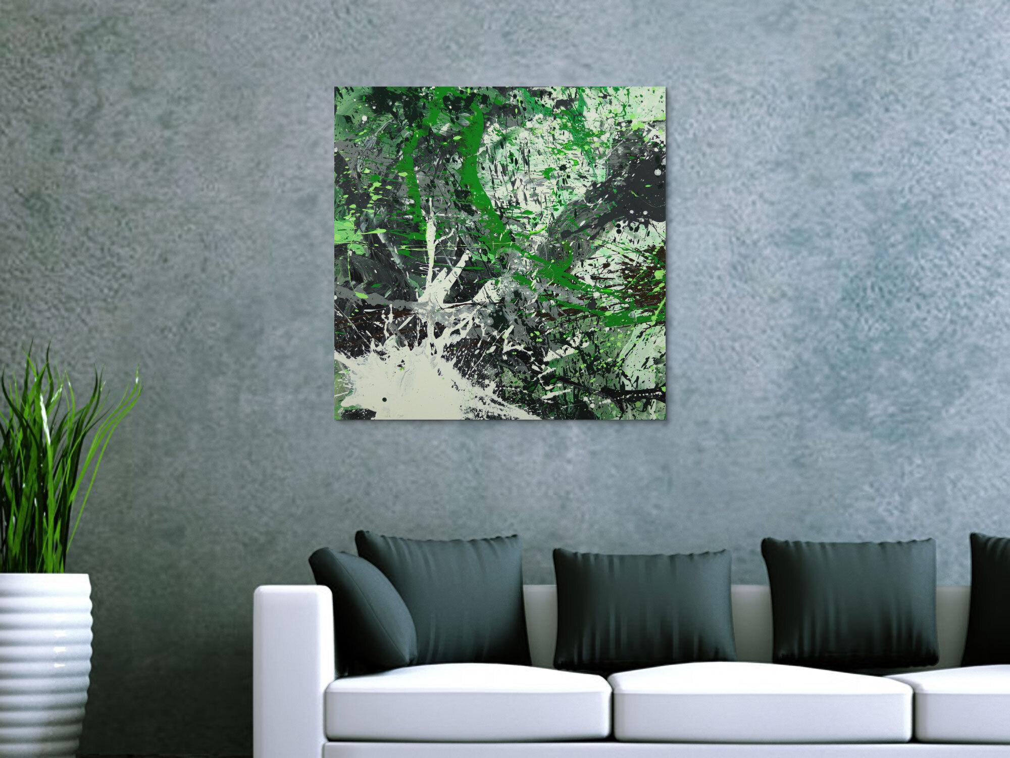 Abstraktes Gemälde handgemalt auf Leinwand Action Painting Modern Art