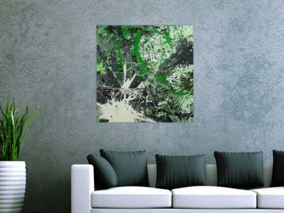 Abstraktes Gemälde handgemalt auf Leinwand Action Painting Modern Art