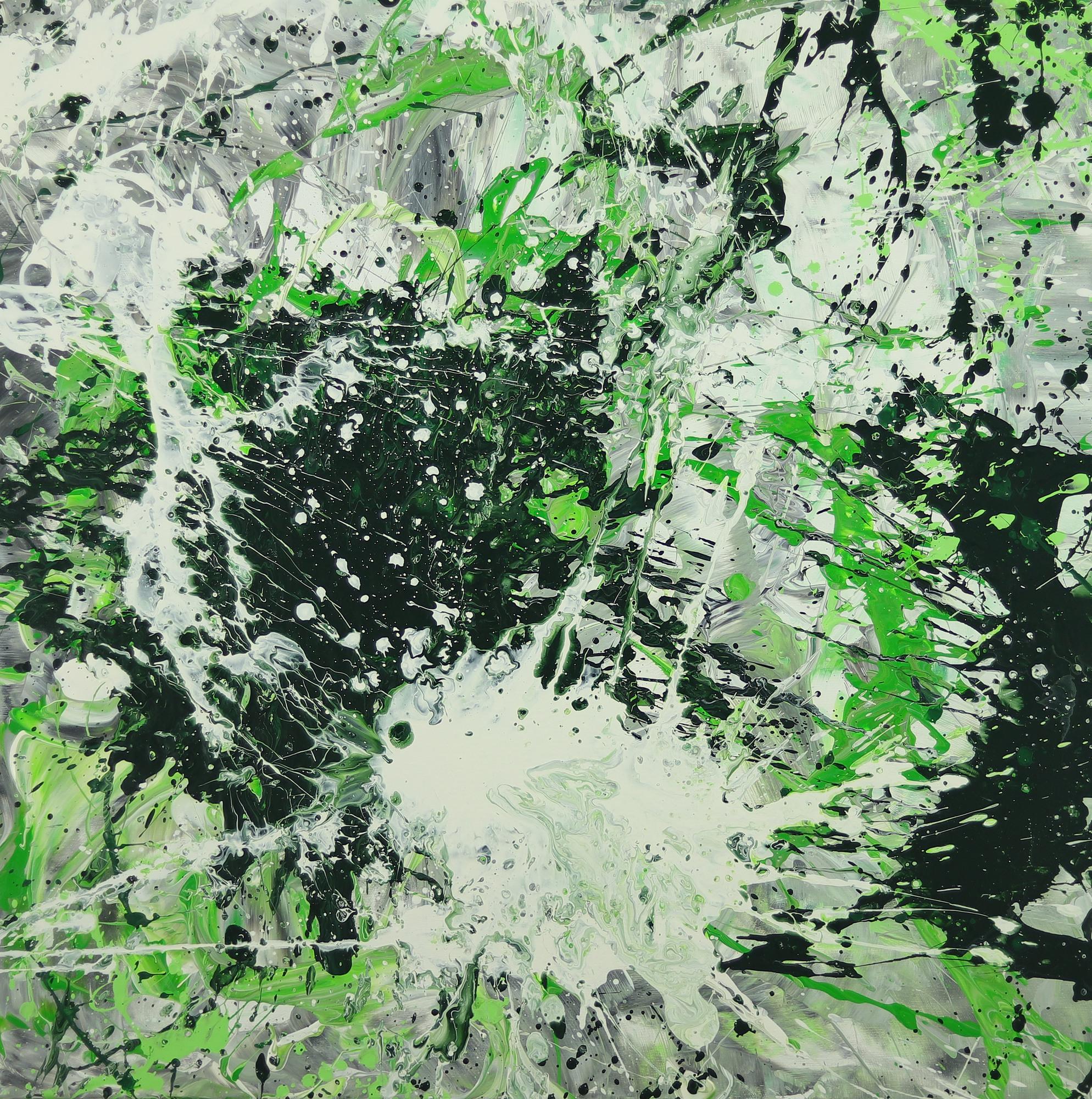 Abstraktes Gemälde handgemalt auf Leinwand Action Painting Modern Art