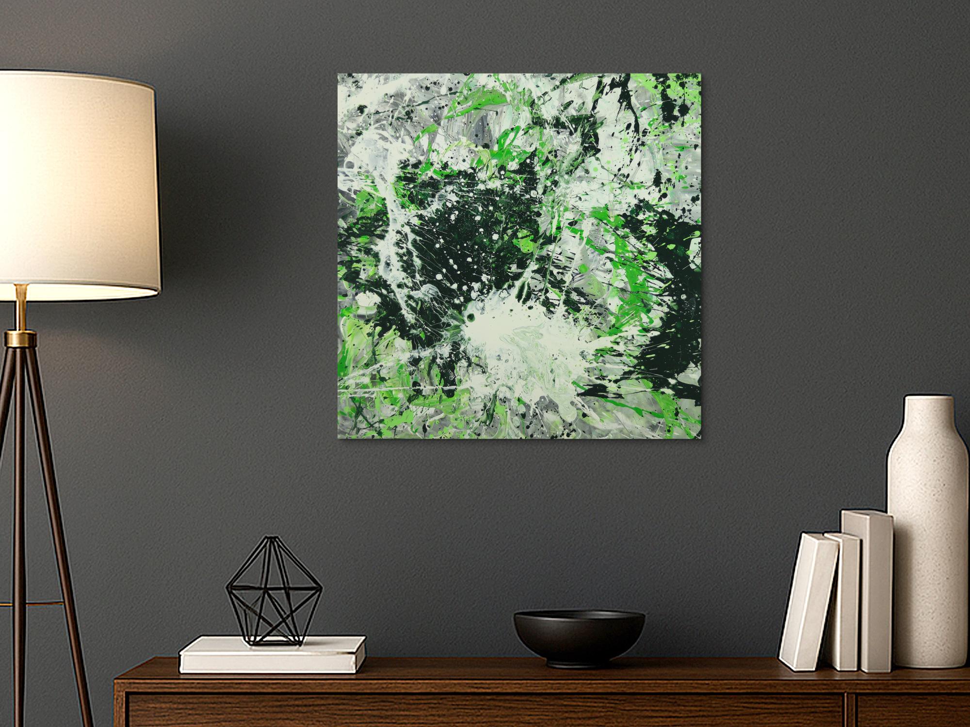 Abstraktes Gemälde handgemalt auf Leinwand Action Painting Modern Art