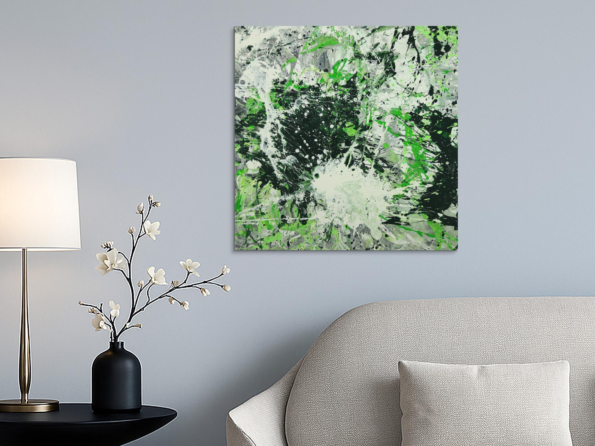 Abstraktes Gemälde handgemalt auf Leinwand Action Painting Modern Art