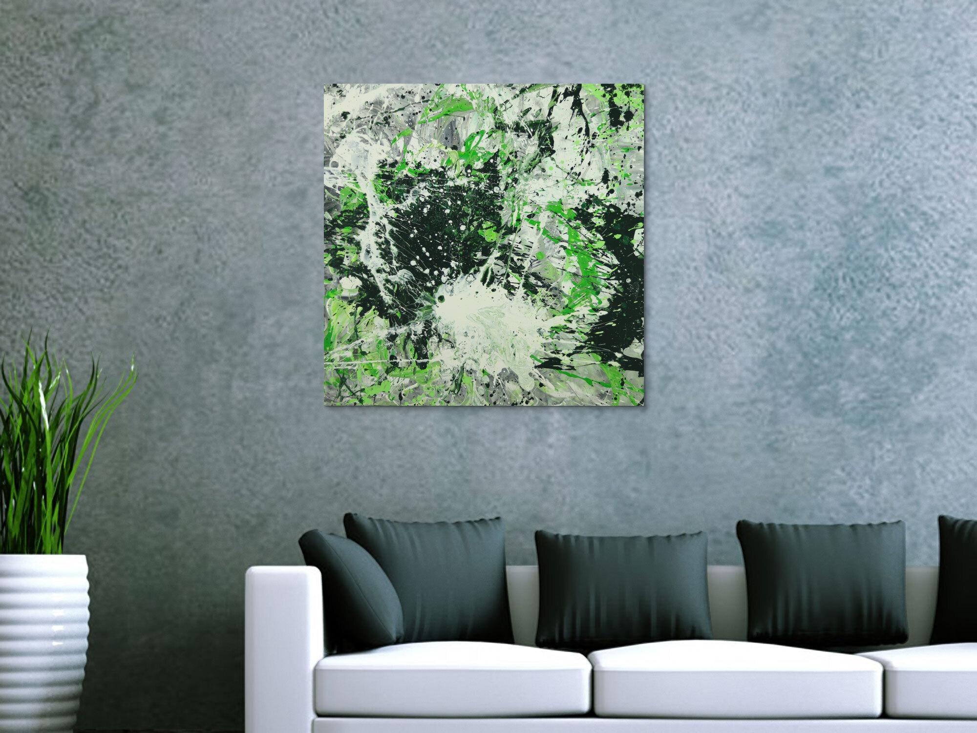 Abstraktes Gemälde handgemalt auf Leinwand Action Painting Modern Art