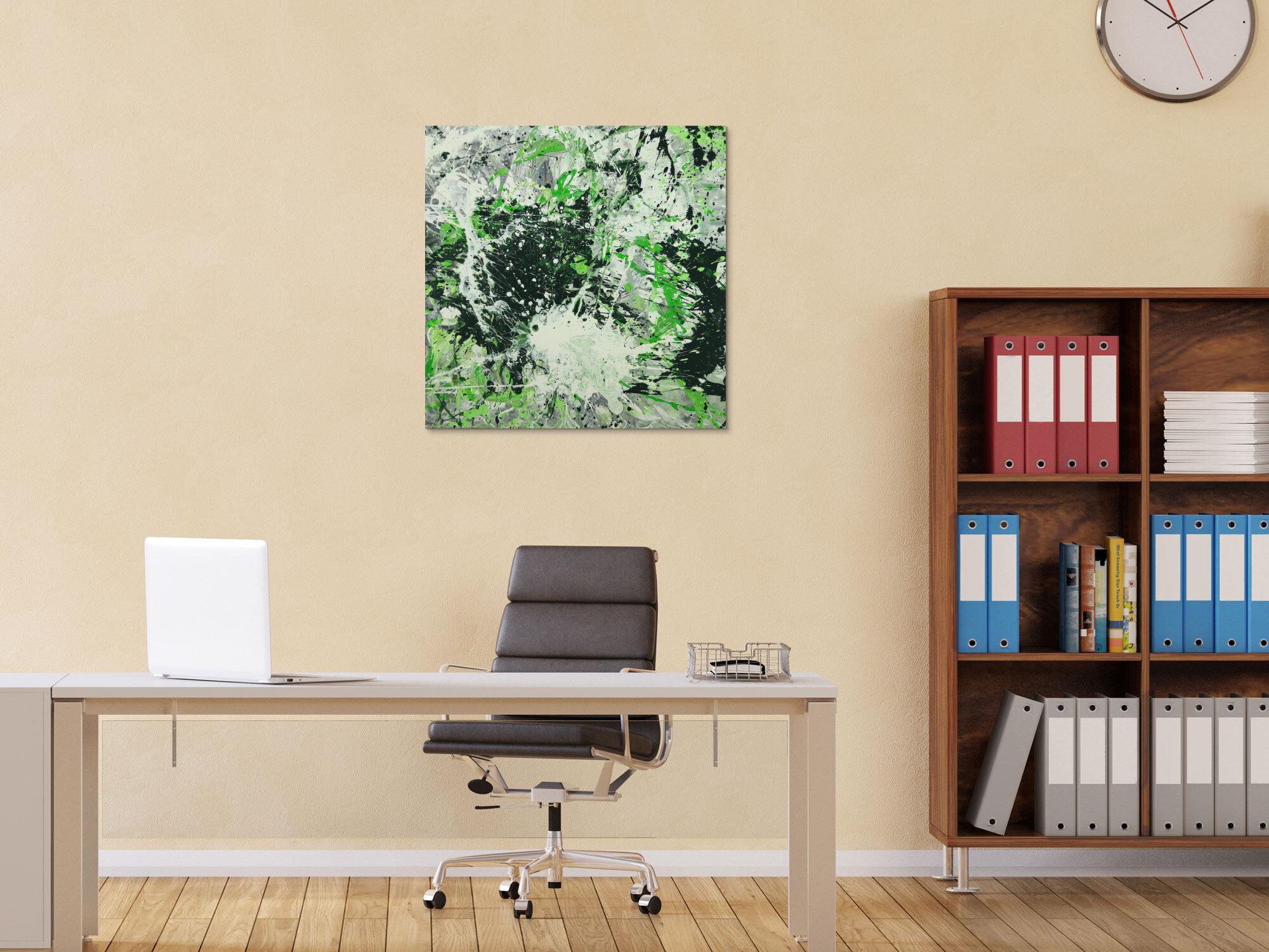 Abstraktes Gemälde handgemalt auf Leinwand Action Painting Modern Art