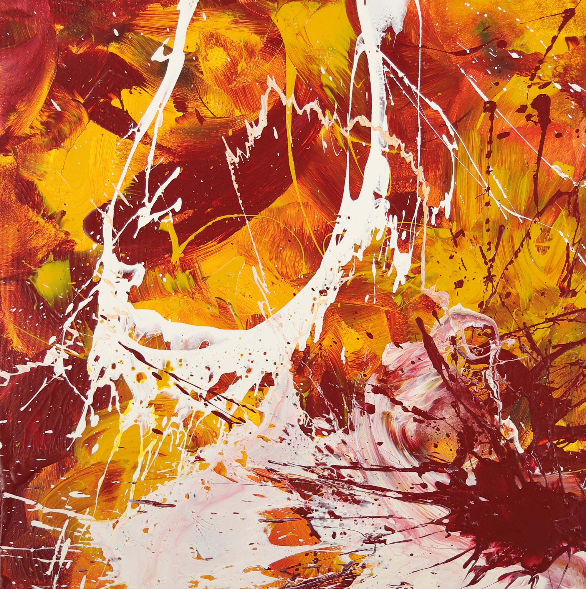 Abstraktes Gemälde handgemalt auf Leinwand Action Painting Modern Art