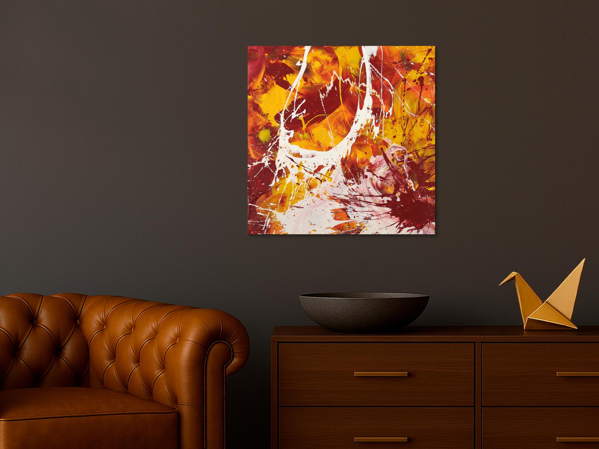 Abstraktes Gemälde handgemalt auf Leinwand Action Painting Modern Art