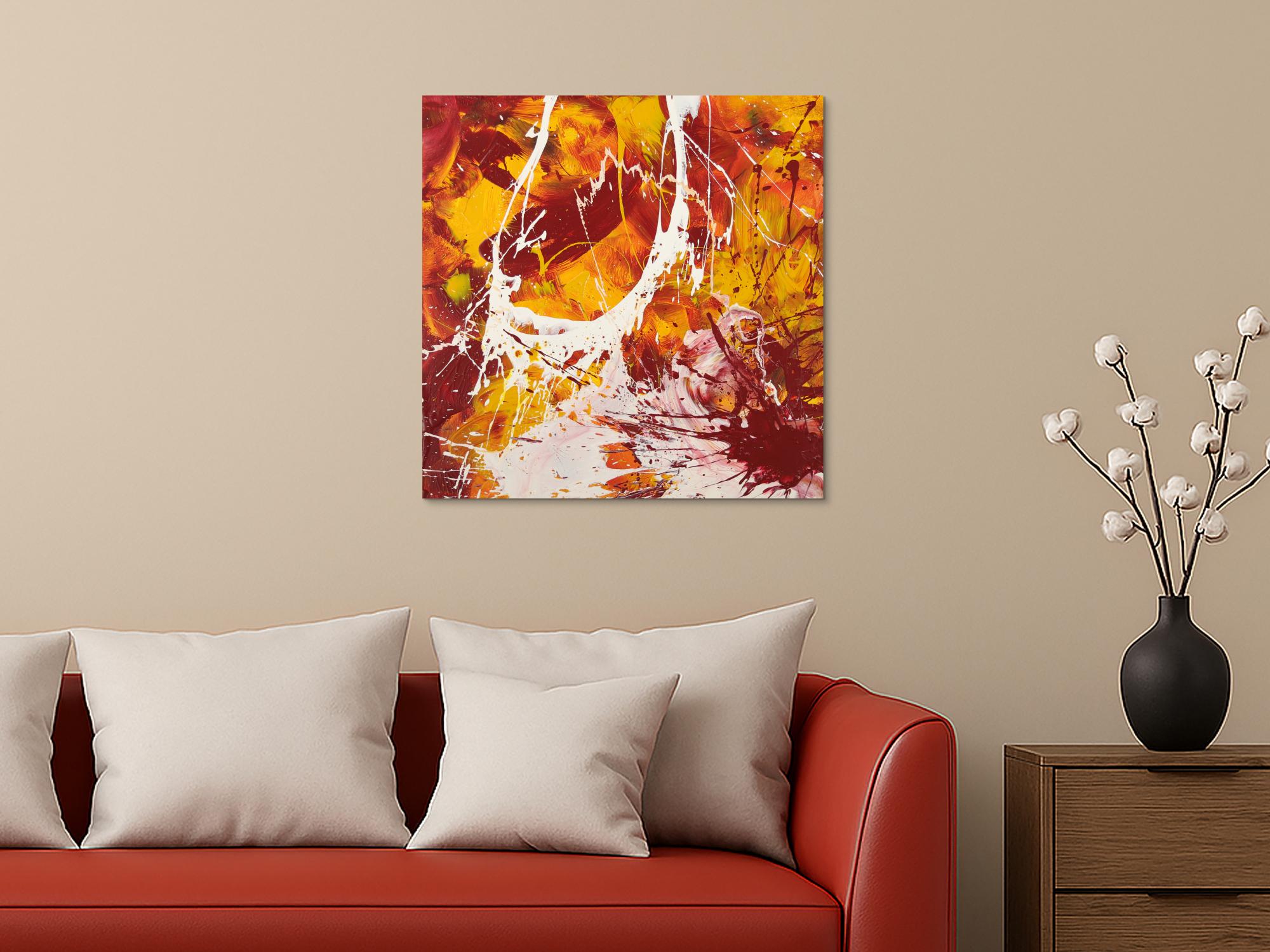 Abstraktes Gemälde handgemalt auf Leinwand Action Painting Modern Art