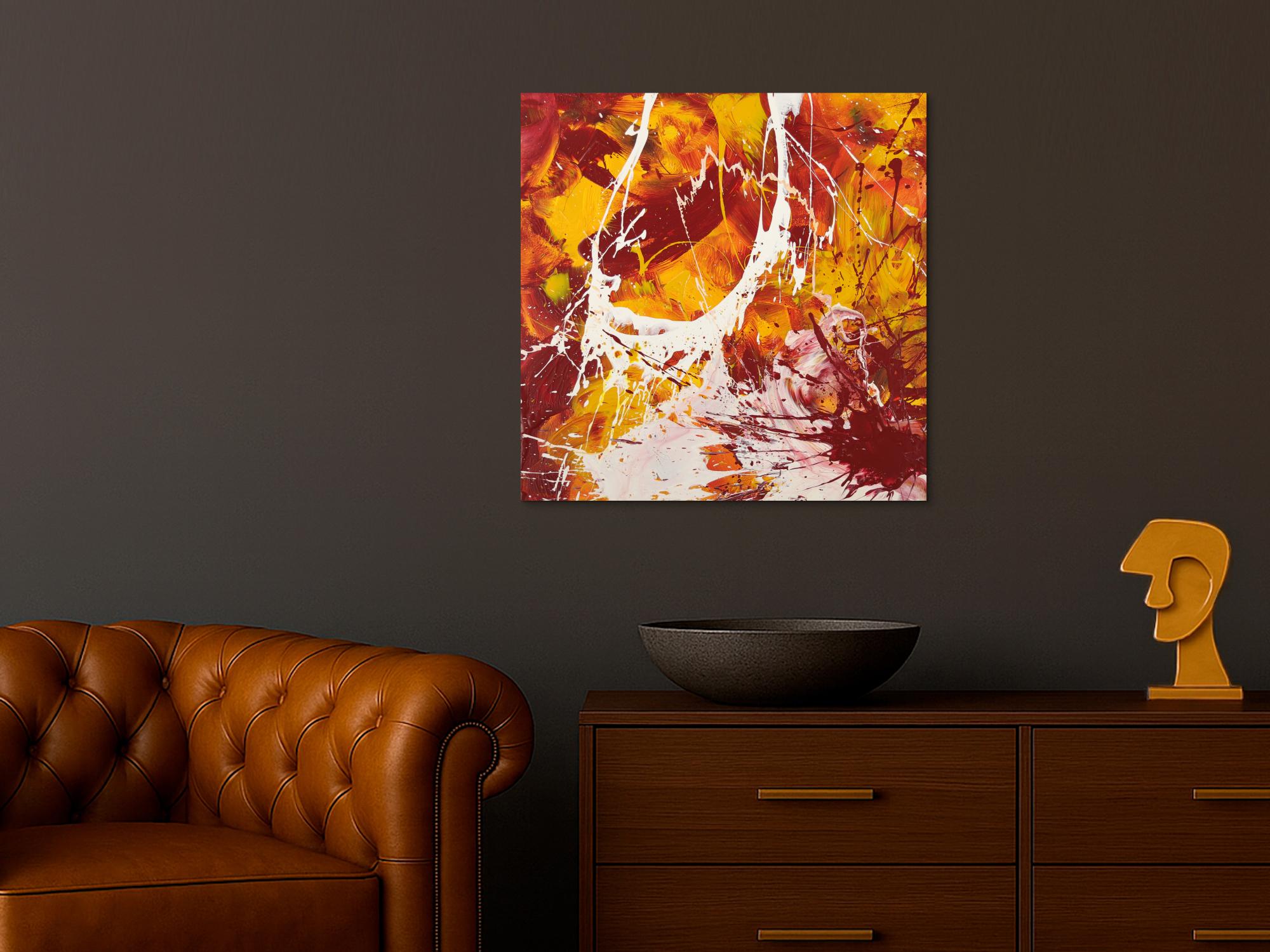 Abstraktes Gemälde handgemalt auf Leinwand Action Painting Modern Art