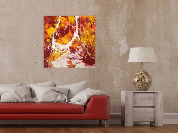 Abstraktes Gemälde handgemalt auf Leinwand Action Painting Modern Art