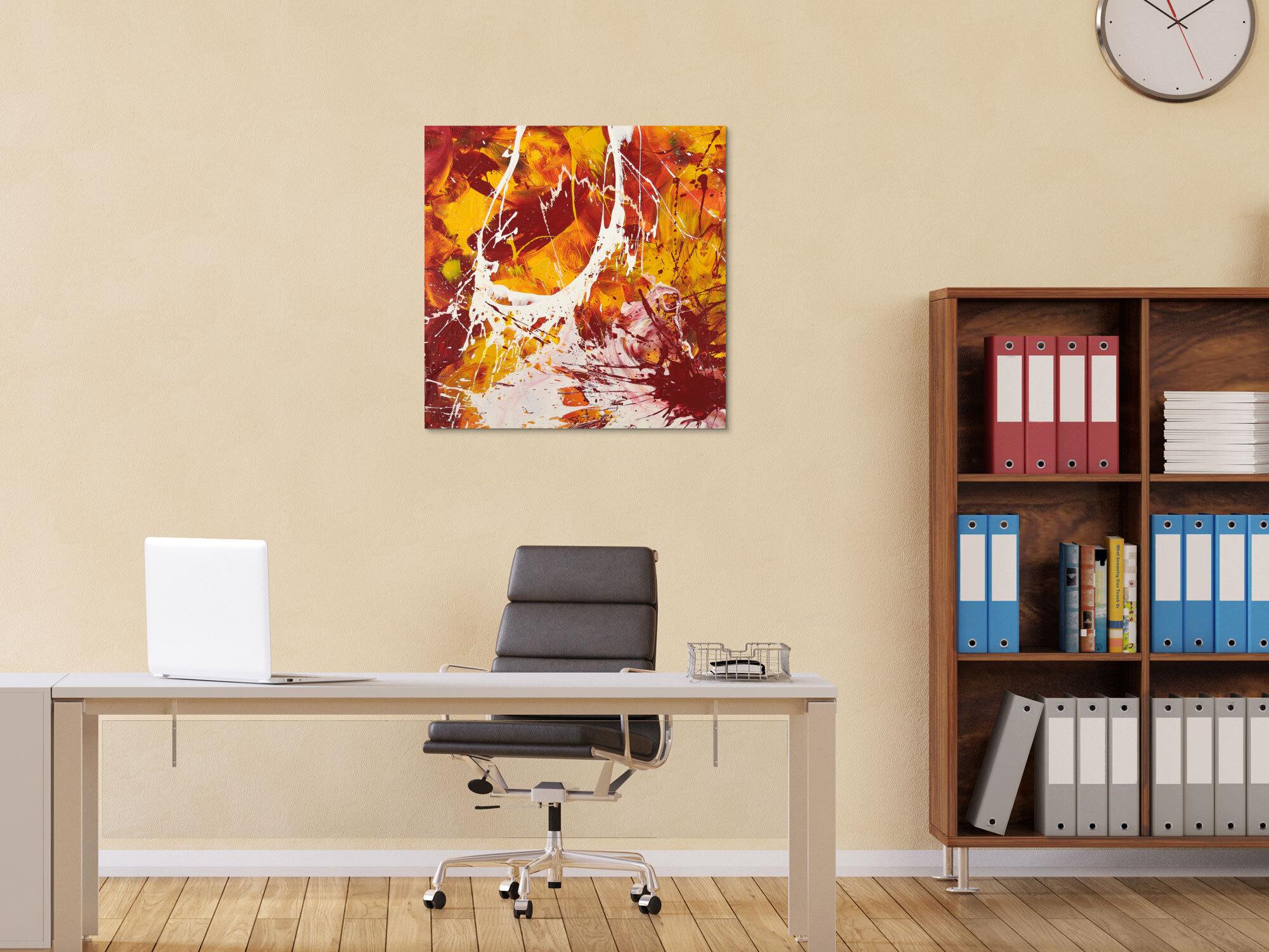 Abstraktes Gemälde handgemalt auf Leinwand Action Painting Modern Art