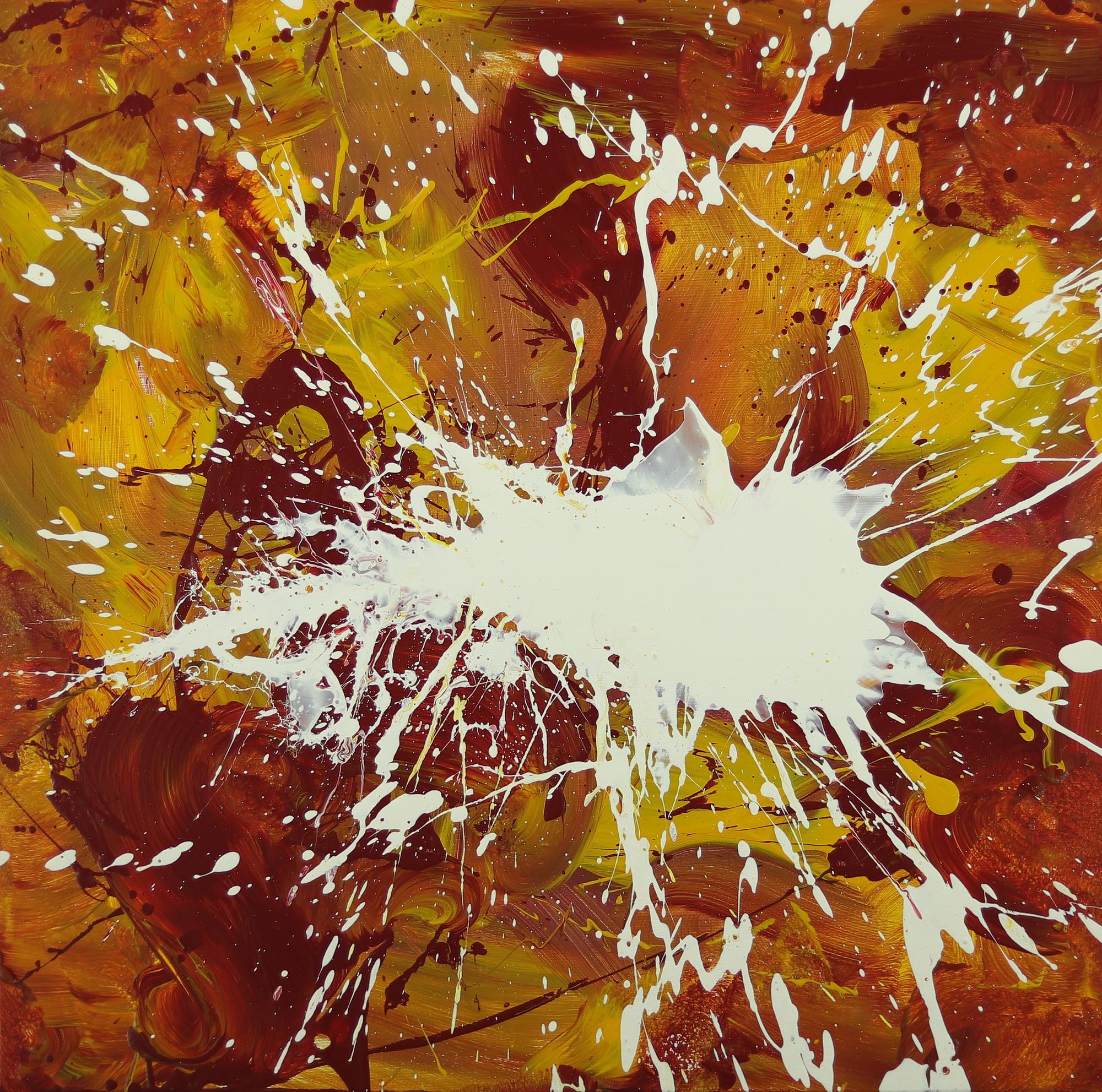 Abstraktes Gemälde handgemalt auf Leinwand Action Painting Modern Art