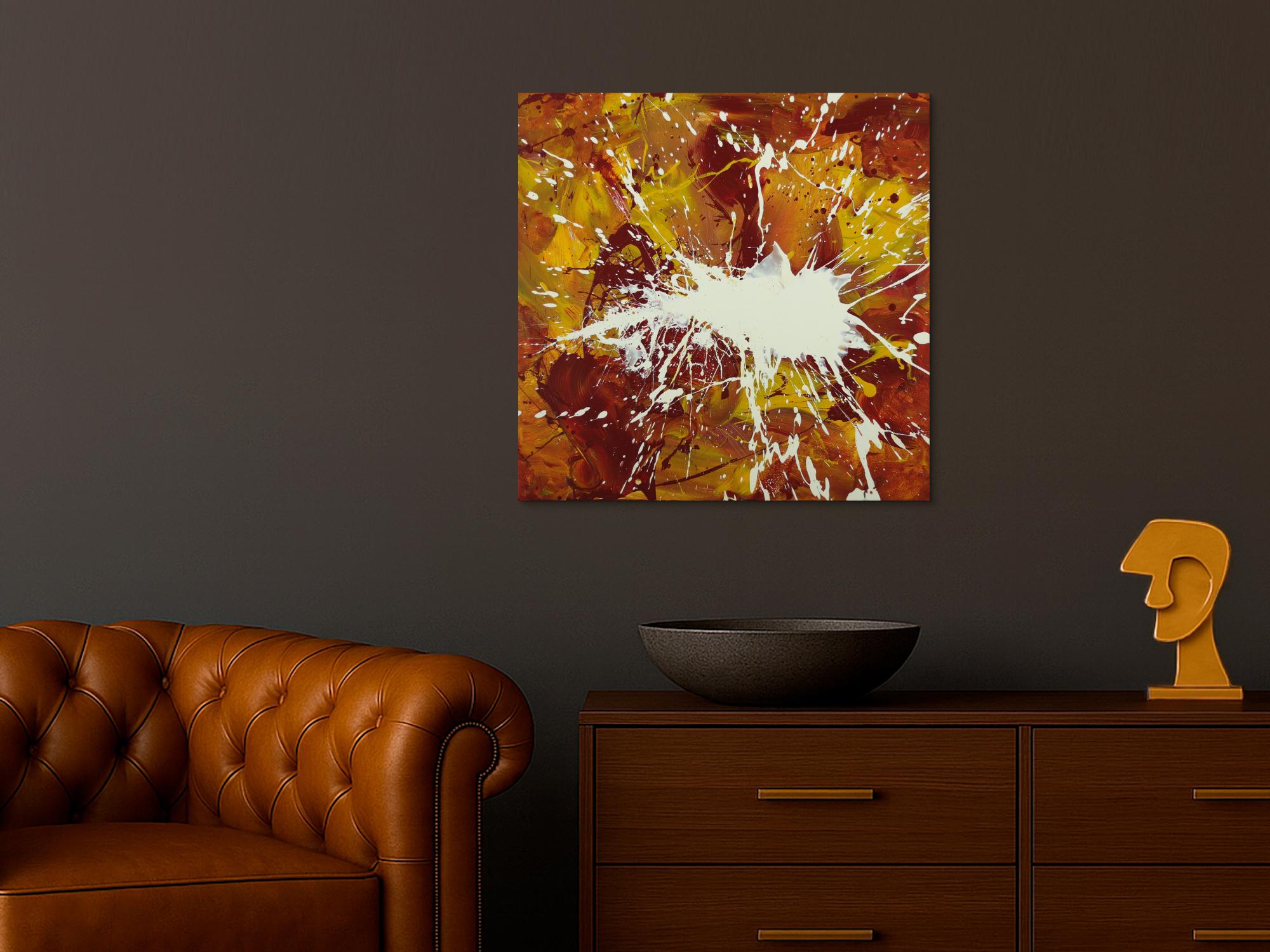 Abstraktes Gemälde handgemalt auf Leinwand Action Painting Modern Art