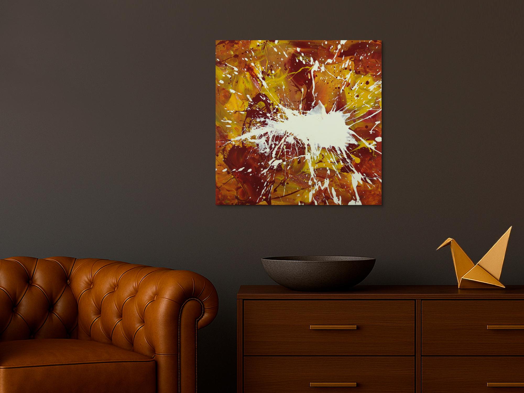 Abstraktes Gemälde handgemalt auf Leinwand Action Painting Modern Art