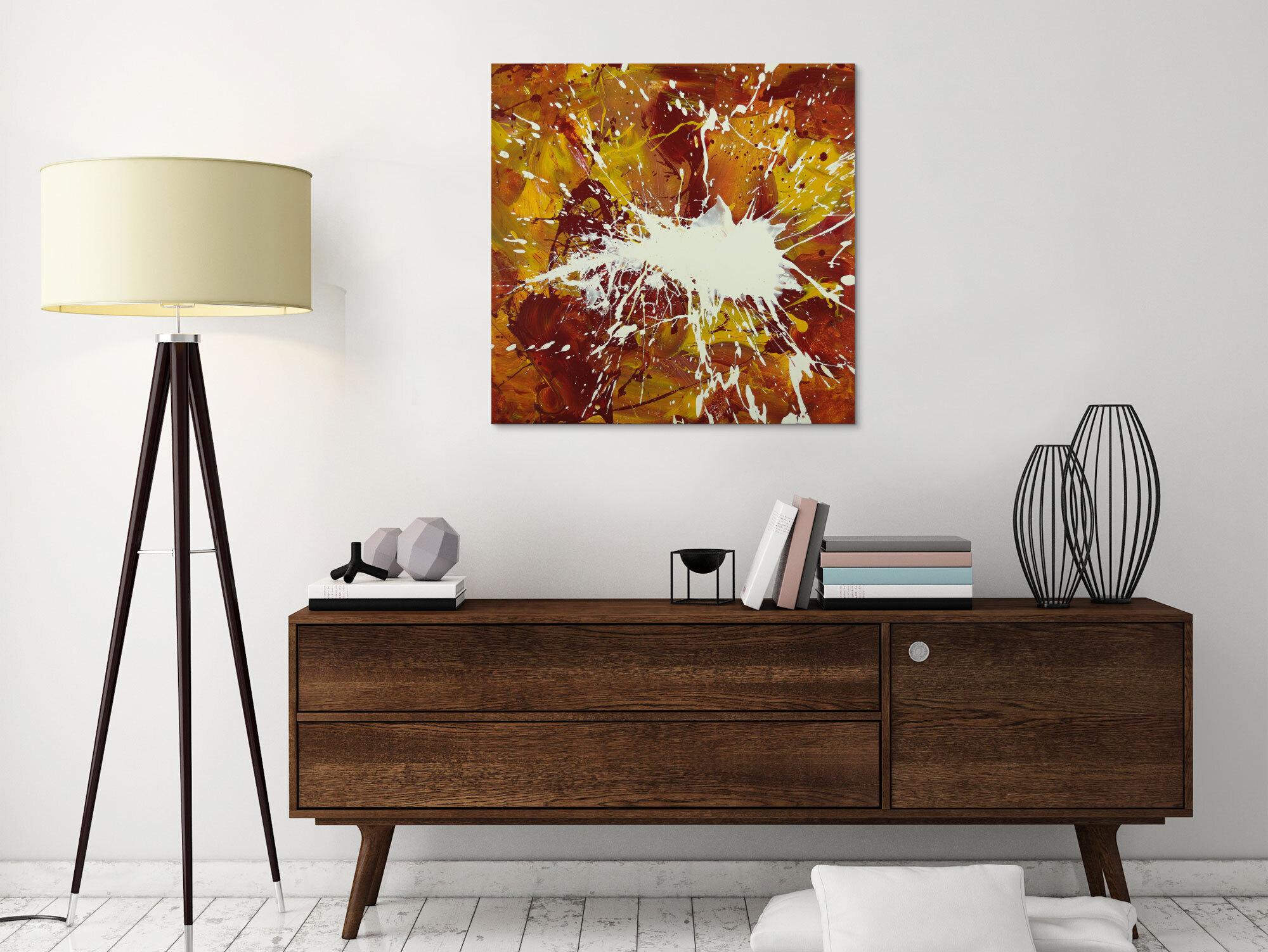 Abstraktes Gemälde handgemalt auf Leinwand Action Painting Modern Art