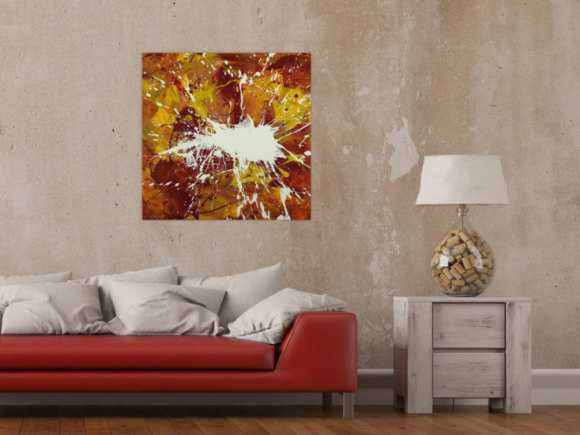 Abstraktes Gemälde handgemalt auf Leinwand Action Painting Modern Art