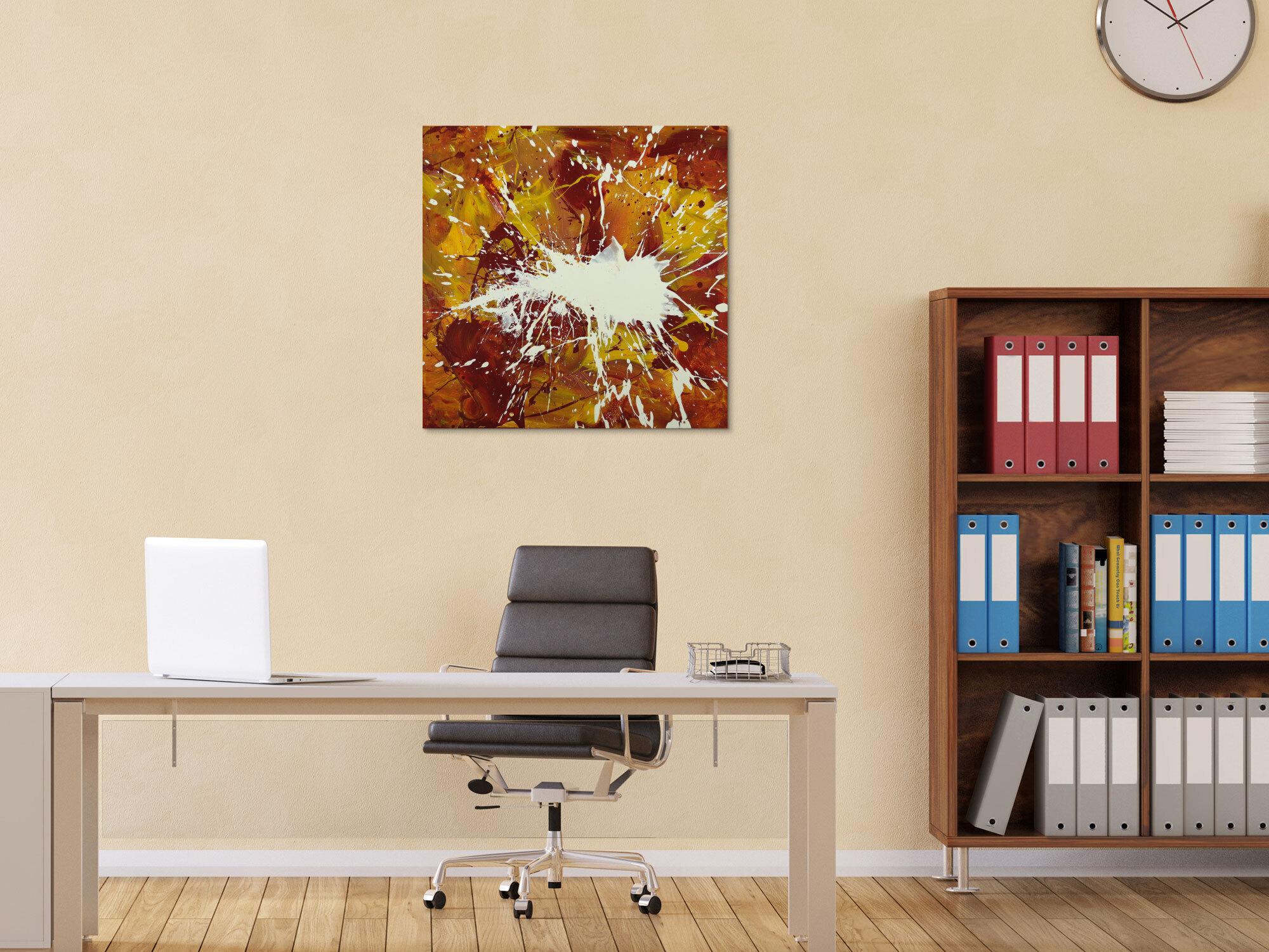 Abstraktes Gemälde handgemalt auf Leinwand Action Painting Modern Art