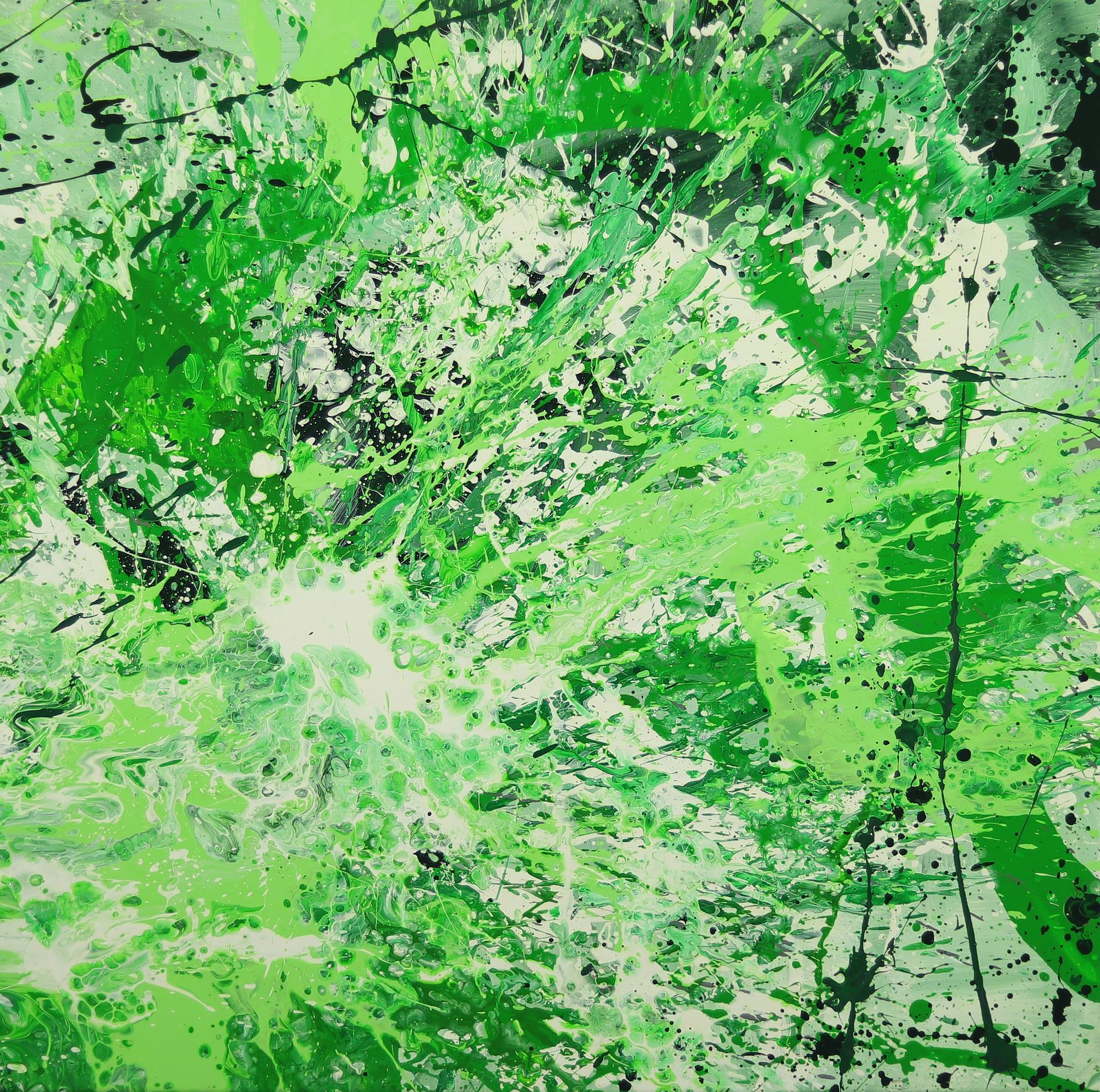 Abstraktes Gemälde handgemalt auf Leinwand Action Painting Modern Art