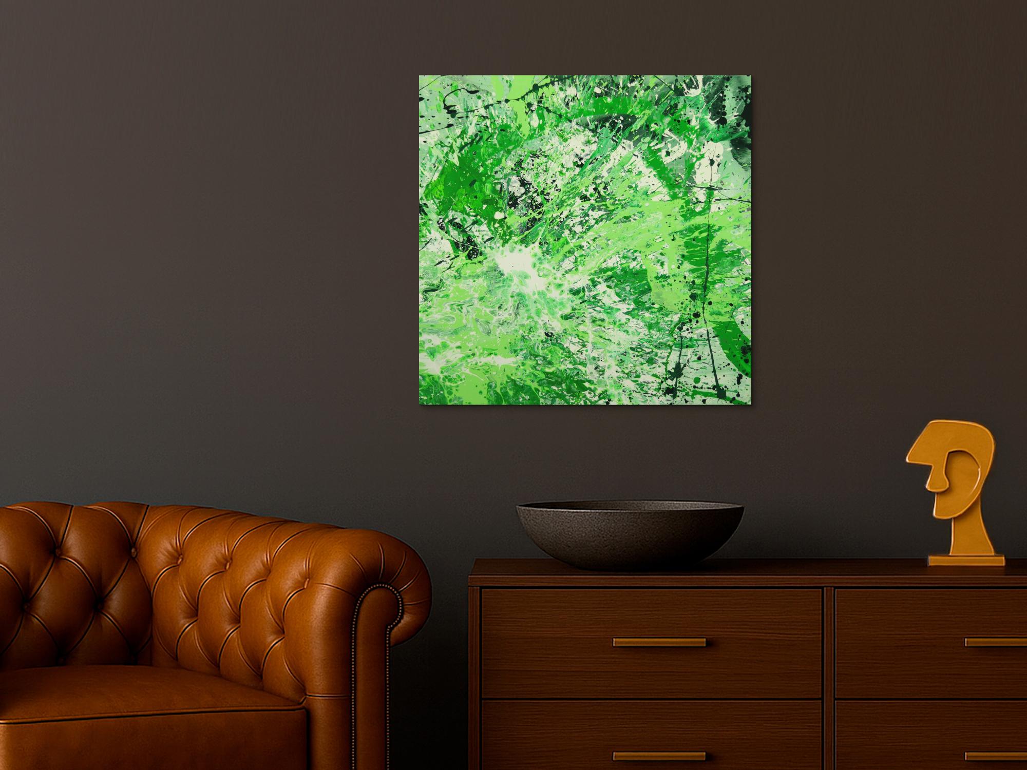 Abstraktes Gemälde handgemalt auf Leinwand Action Painting Modern Art