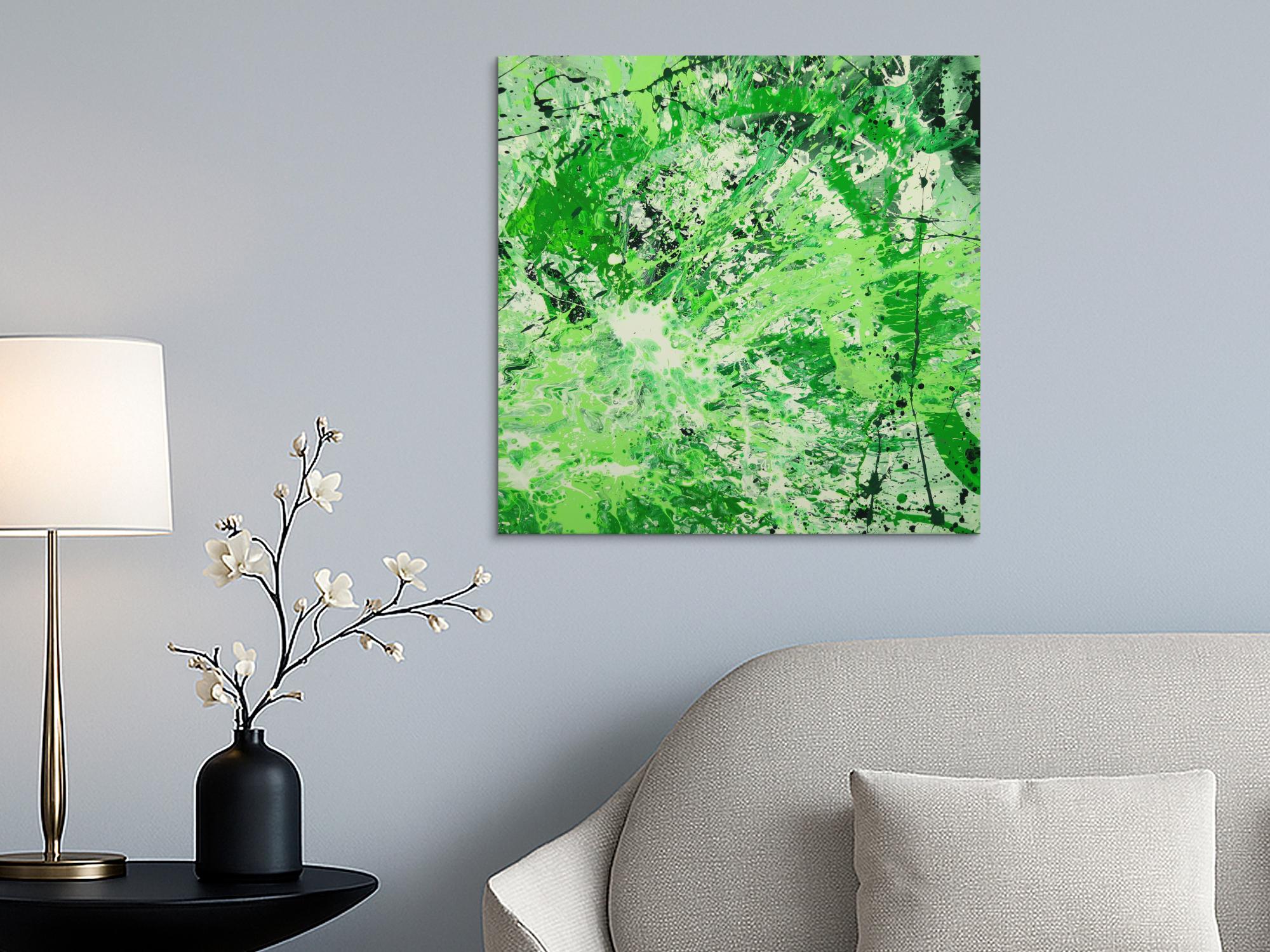 Abstraktes Gemälde handgemalt auf Leinwand Action Painting Modern Art