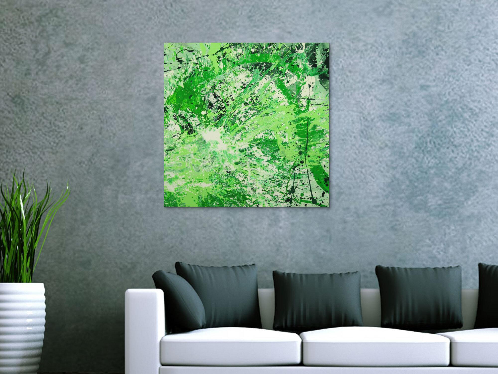 Abstraktes Gemälde handgemalt auf Leinwand Action Painting Modern Art