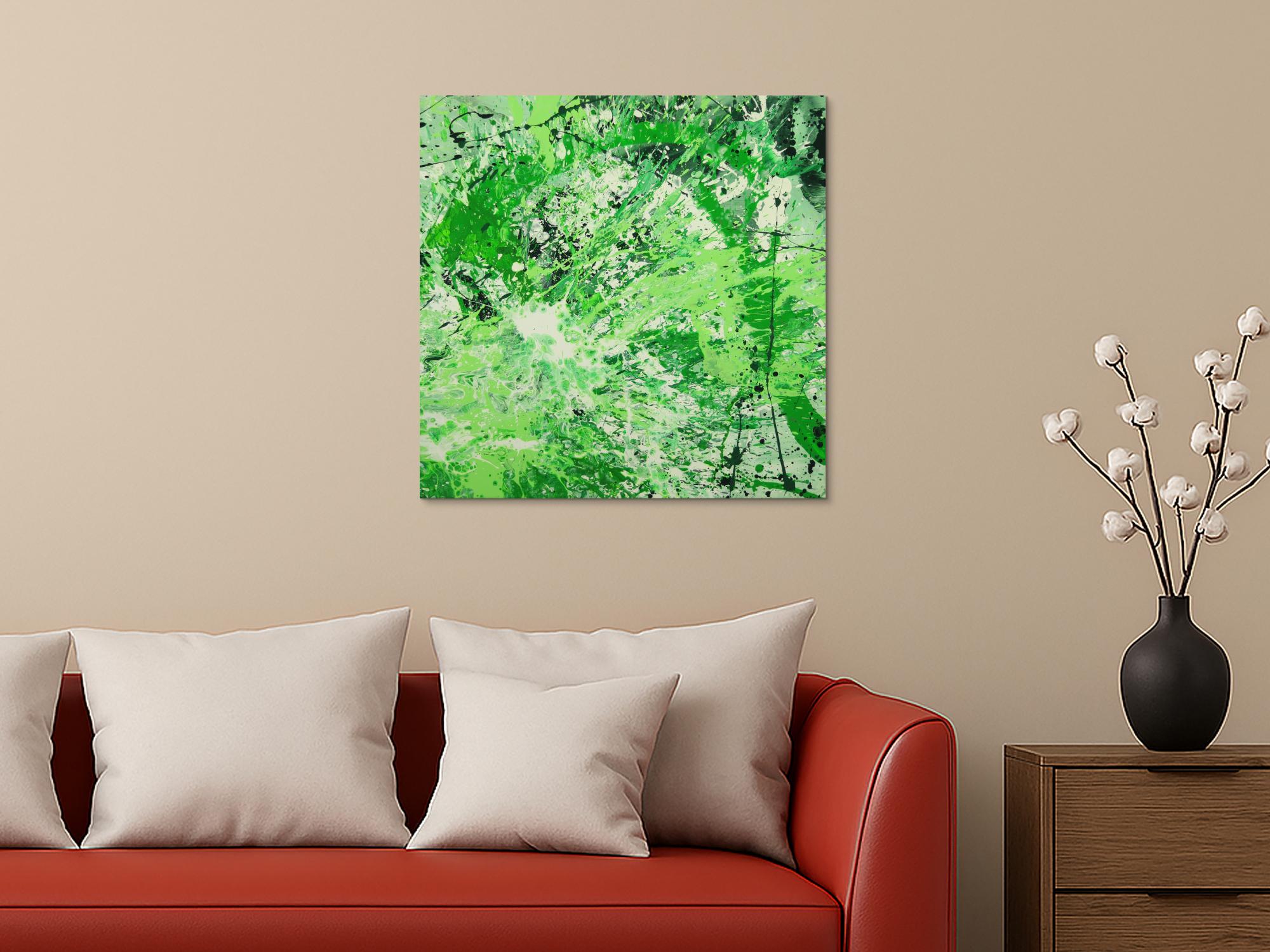 Abstraktes Gemälde handgemalt auf Leinwand Action Painting Modern Art